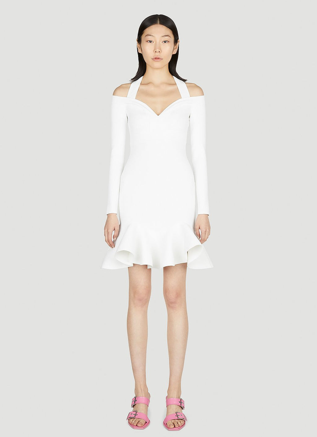 Alexander Mcqueen Women Ruffle Flare Dress