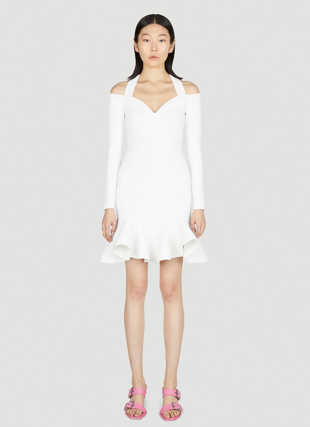 Alexander Mcqueen Women Ruffle Flare Dress
