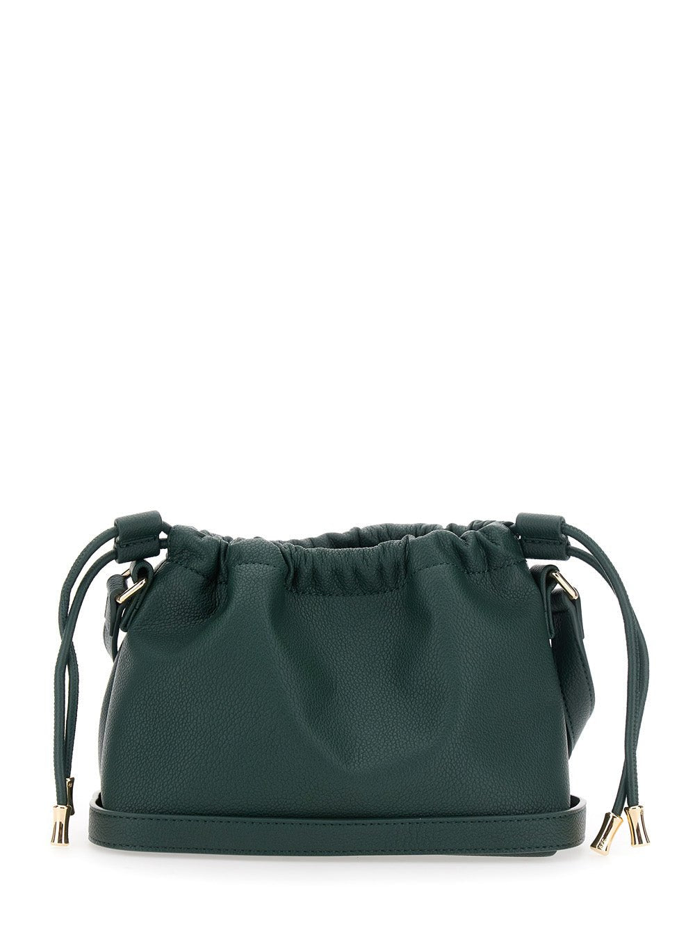 A.P.C. Women 'Ninon Mini' Green Crossbody Bag With Drawstring Closure And Embossed Logo Lettering On The Front In Ecoleather Woman - EZE Fashion®