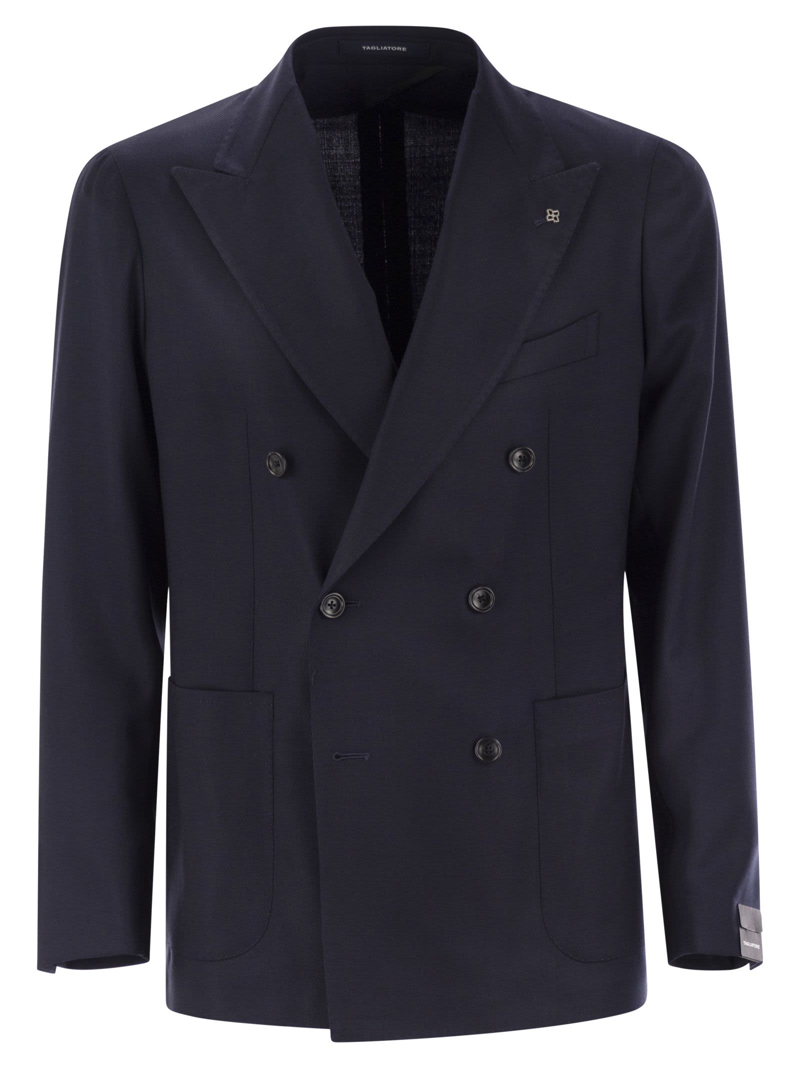 Tagliatore Men Double-Breasted Virgin Wool Jacket