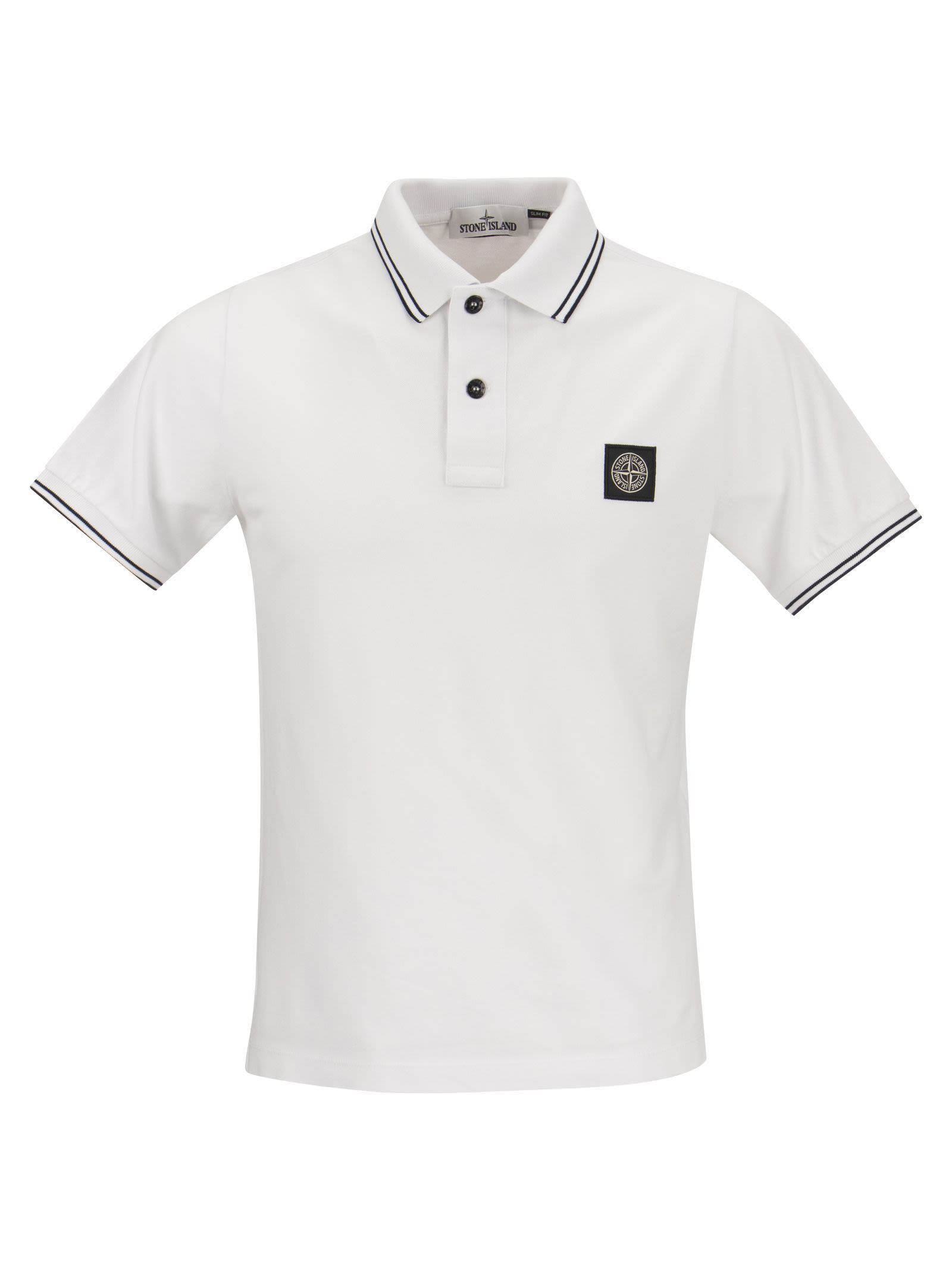 Stone Island Men Slim Cotton Polo Shirt