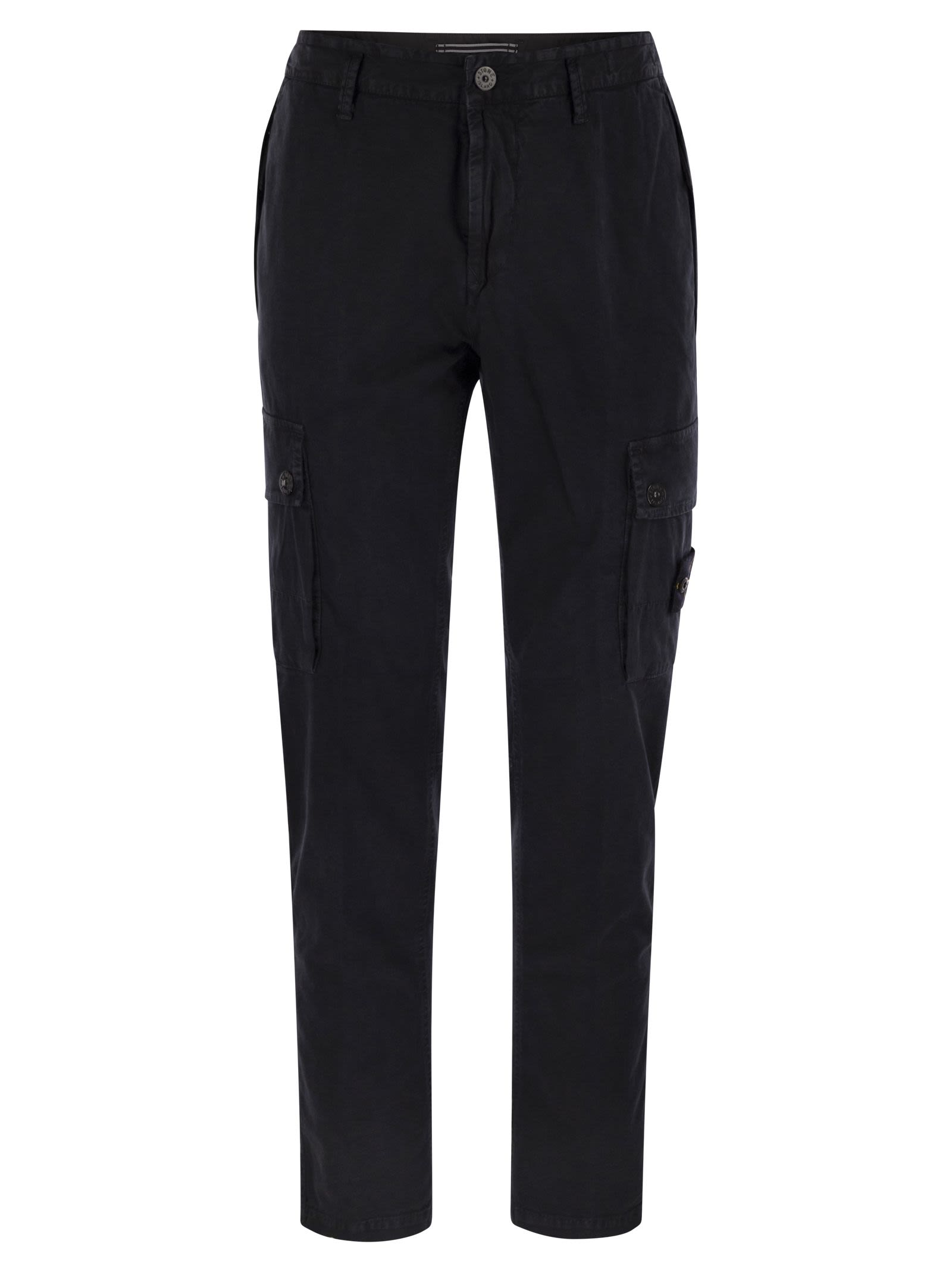 Stone Island Men Cotton Cargo Trousers