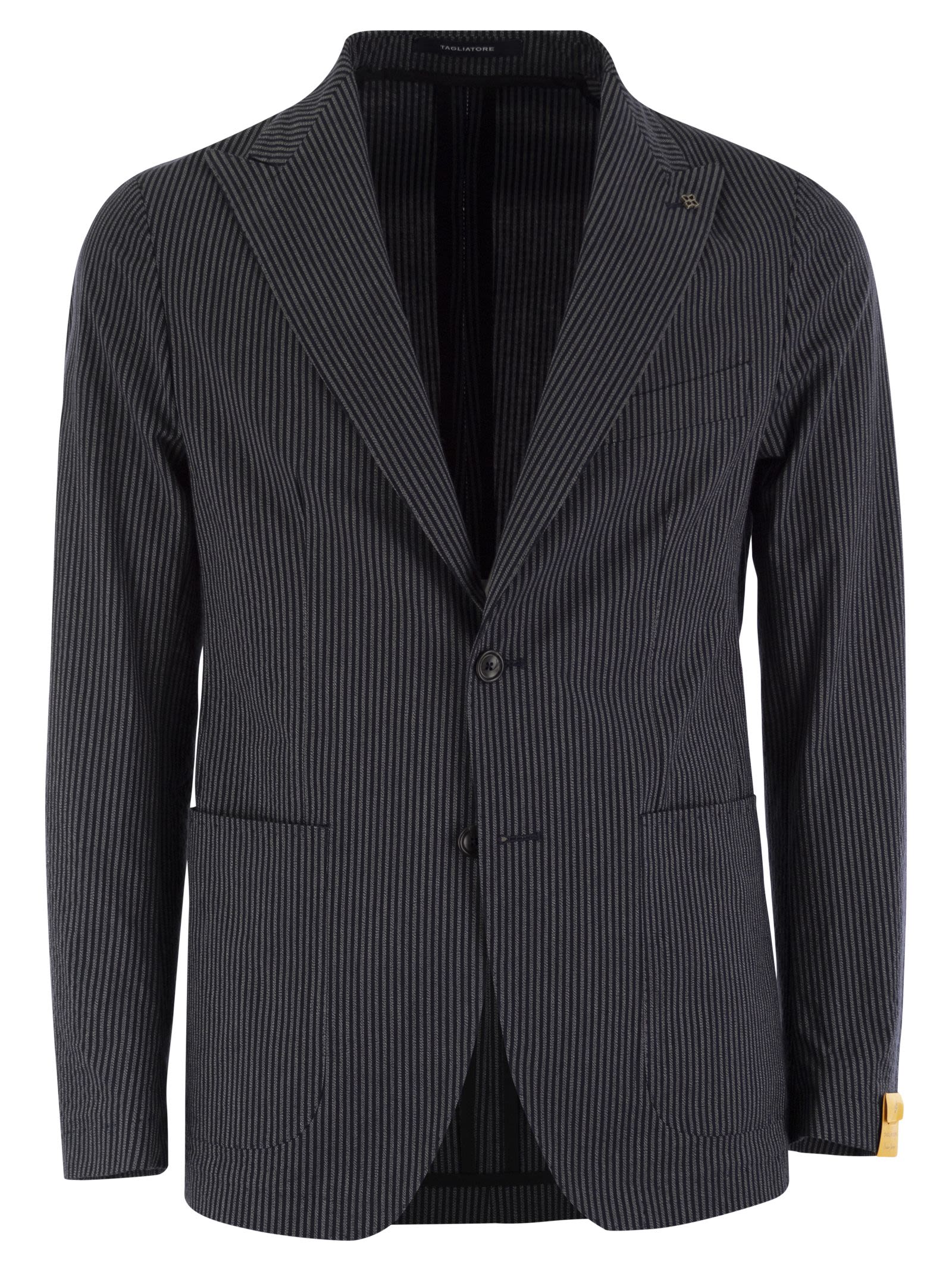 Tagliatore Men Two-Button Pinstripe Jacket