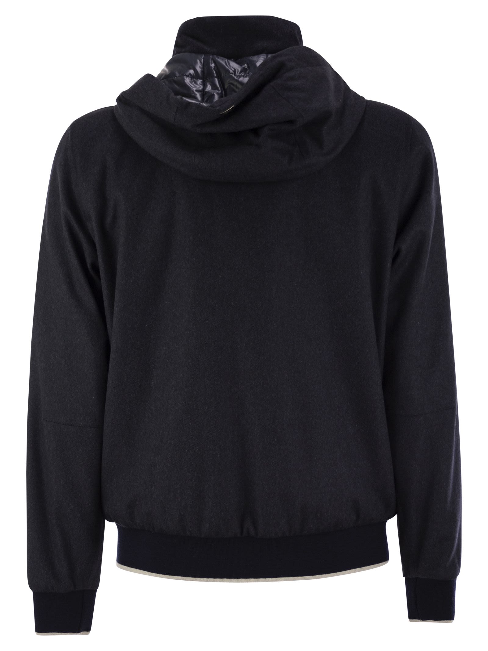 Herno Men Cashmere And Silk Resort Bomber Jacket