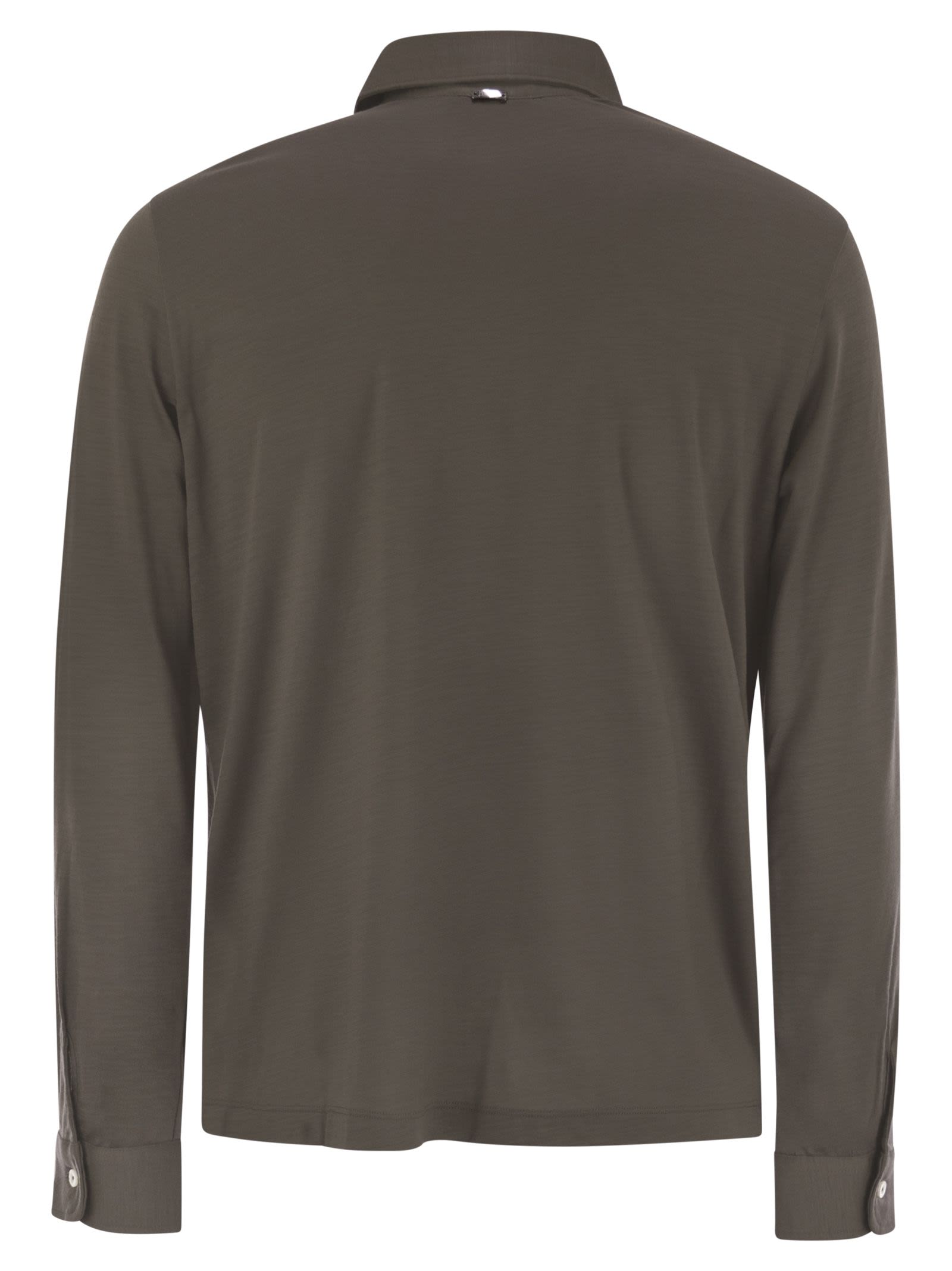 Herno Men Resort Polo Shirt In Soft Wool Knit