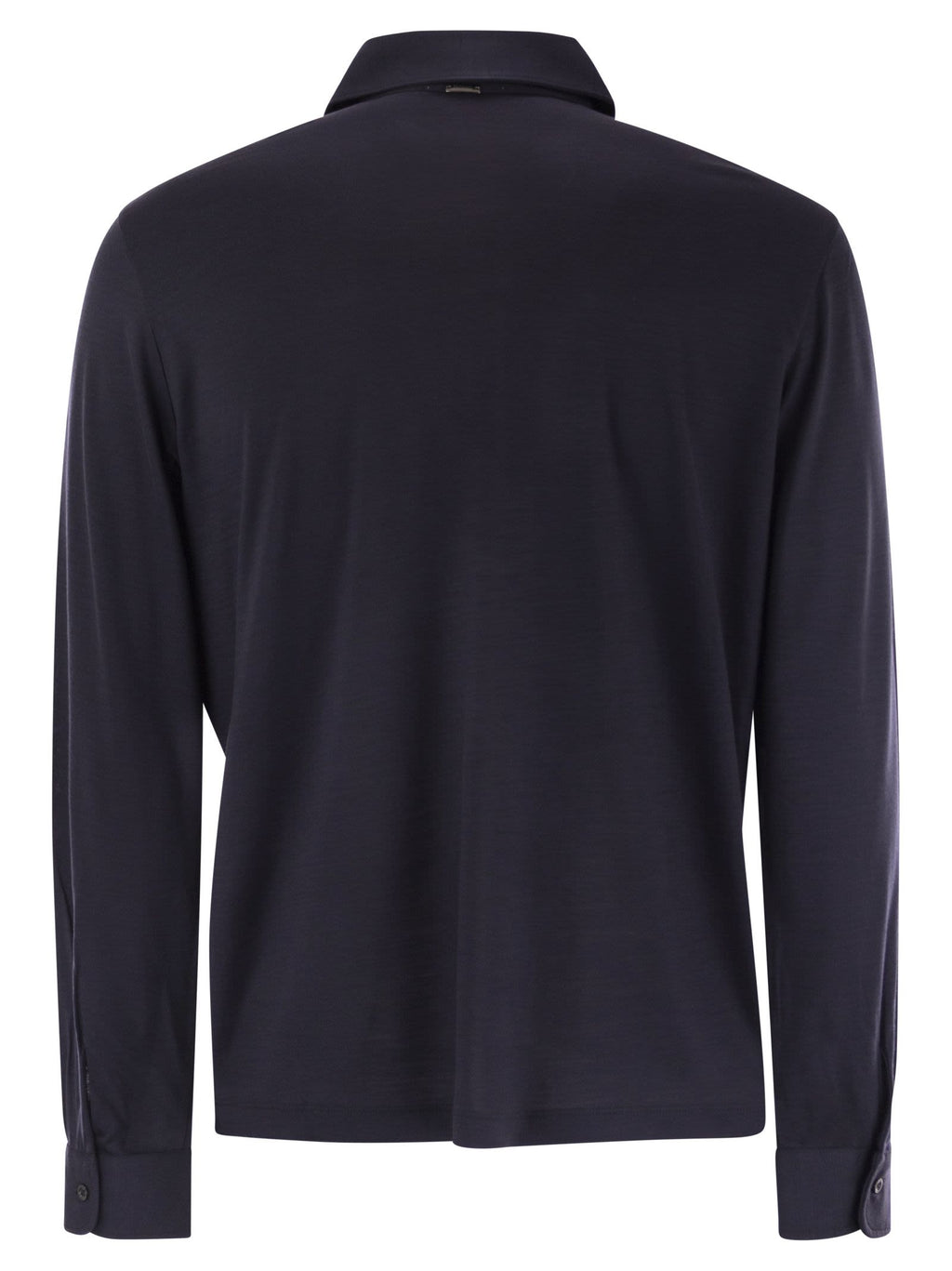 Herno Men Resort Polo Shirt In Soft Wool Knit