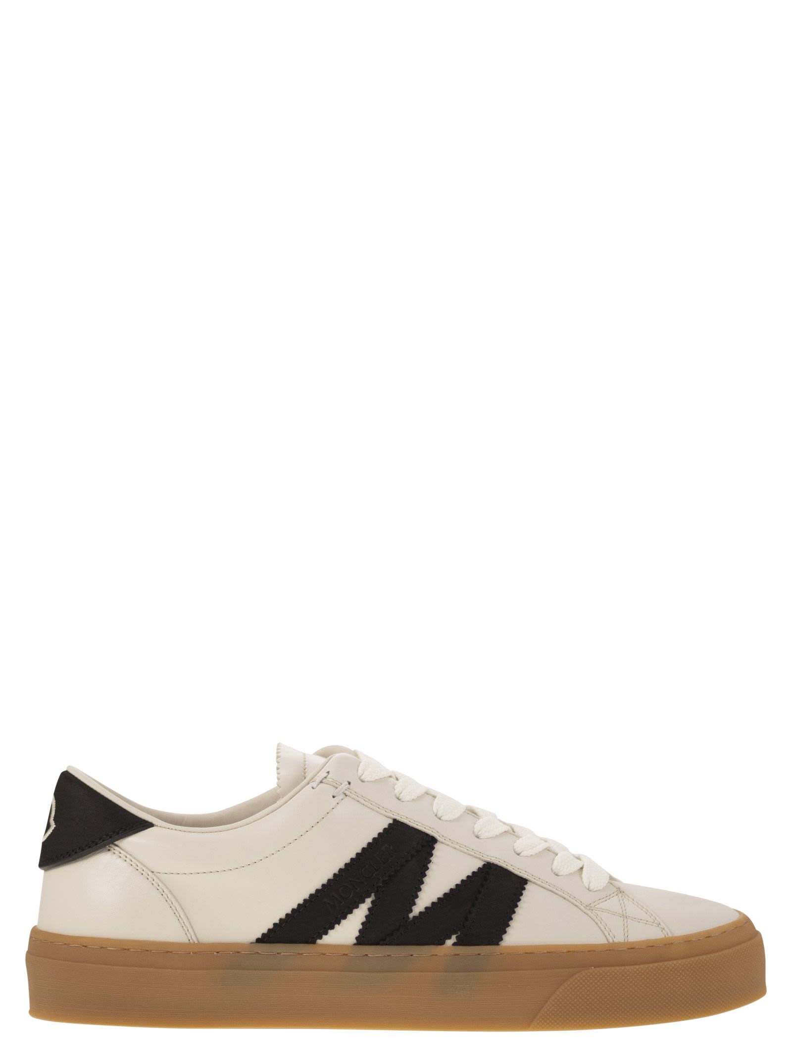 Moncler Men Monaco2 - Leather And Nubuck Sneakers.