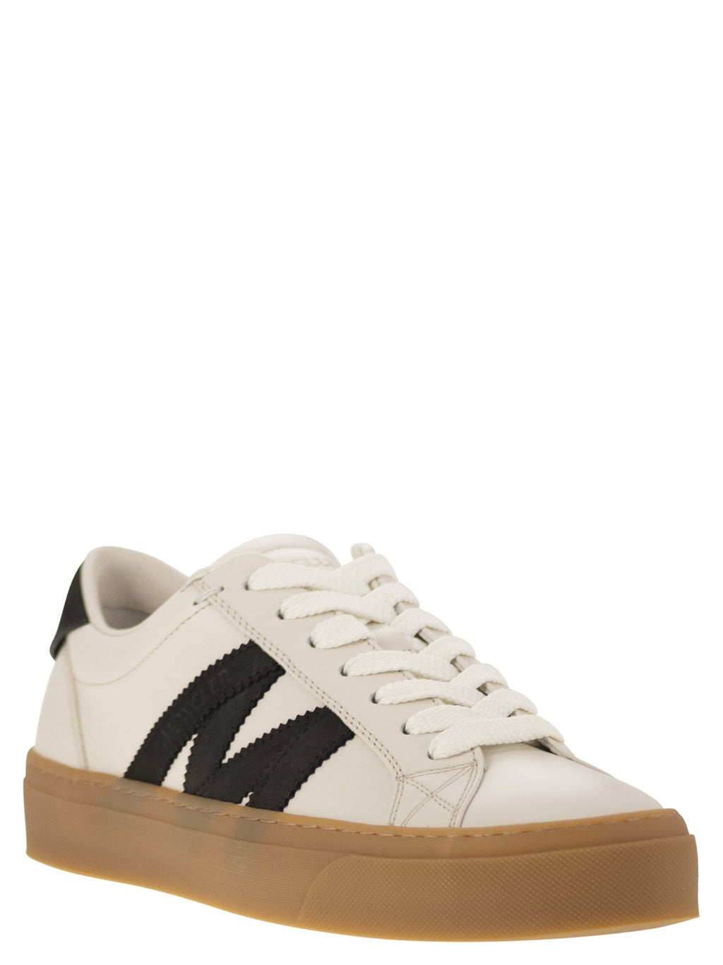 Moncler Men Monaco2 - Leather And Nubuck Sneakers.