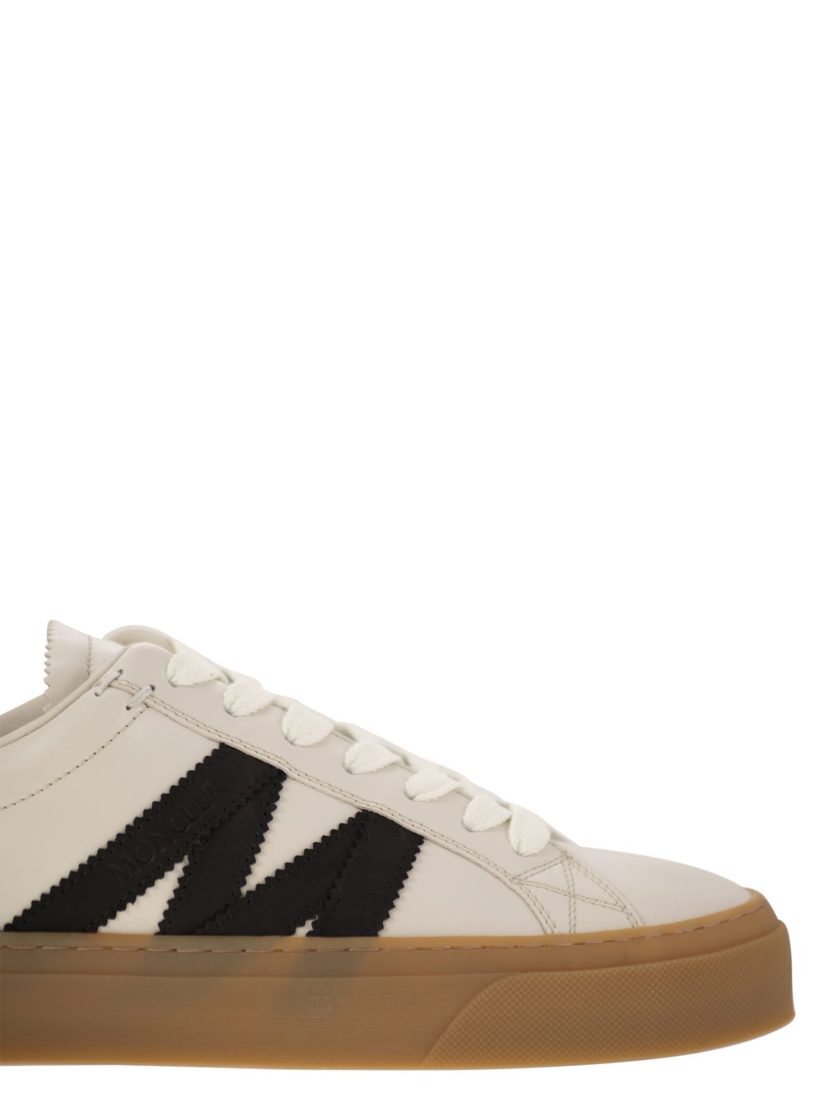 Moncler Men Monaco2 - Leather And Nubuck Sneakers.