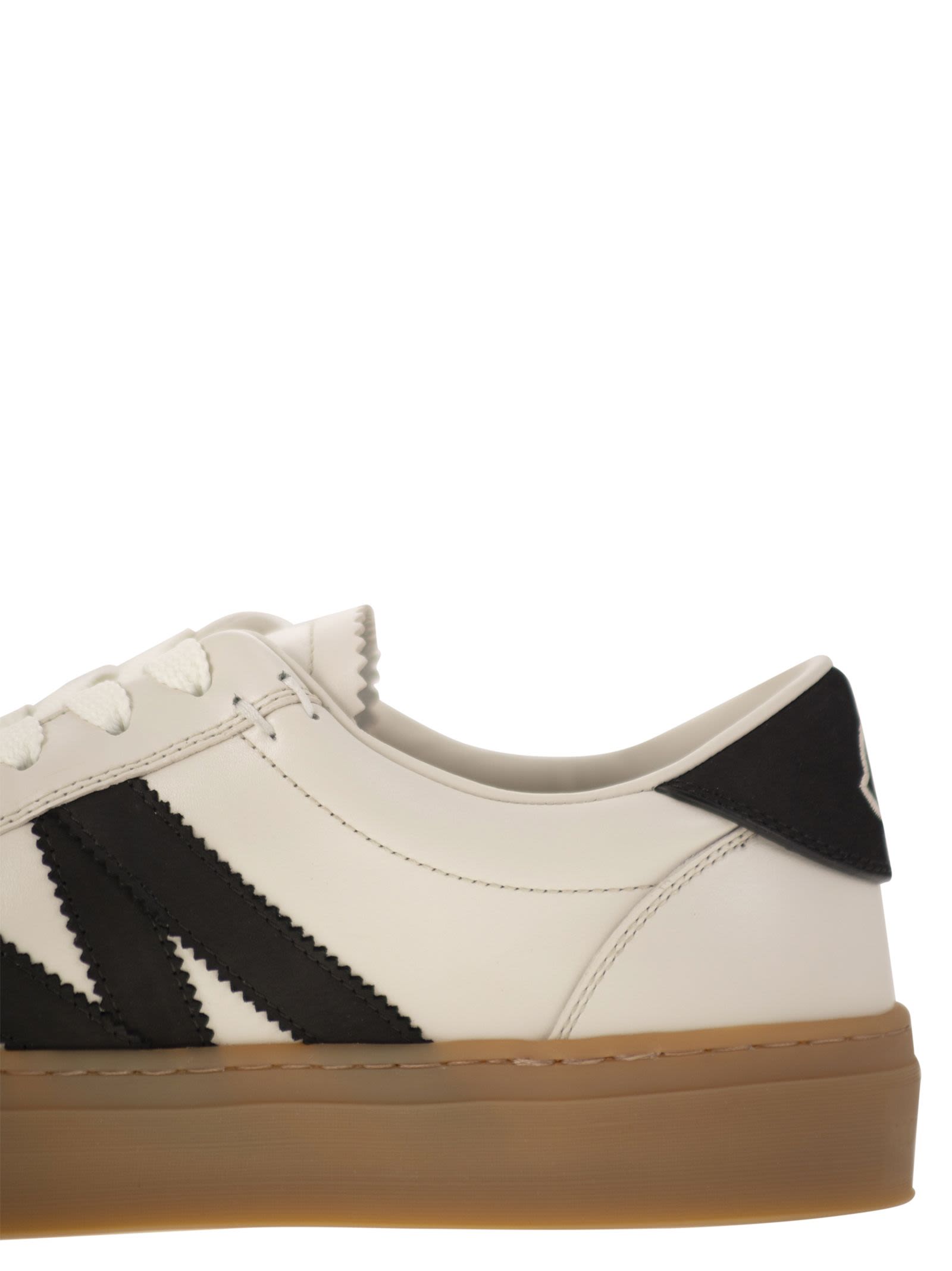 Moncler Men Monaco2 - Leather And Nubuck Sneakers.