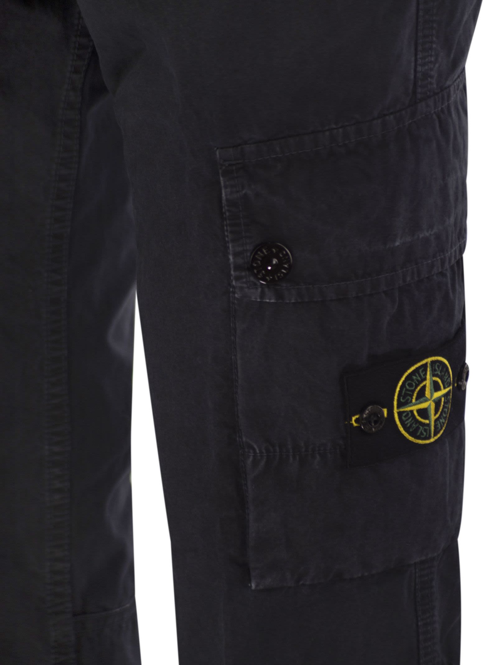 Stone Island Men Slim-Fit Cargo Trousers