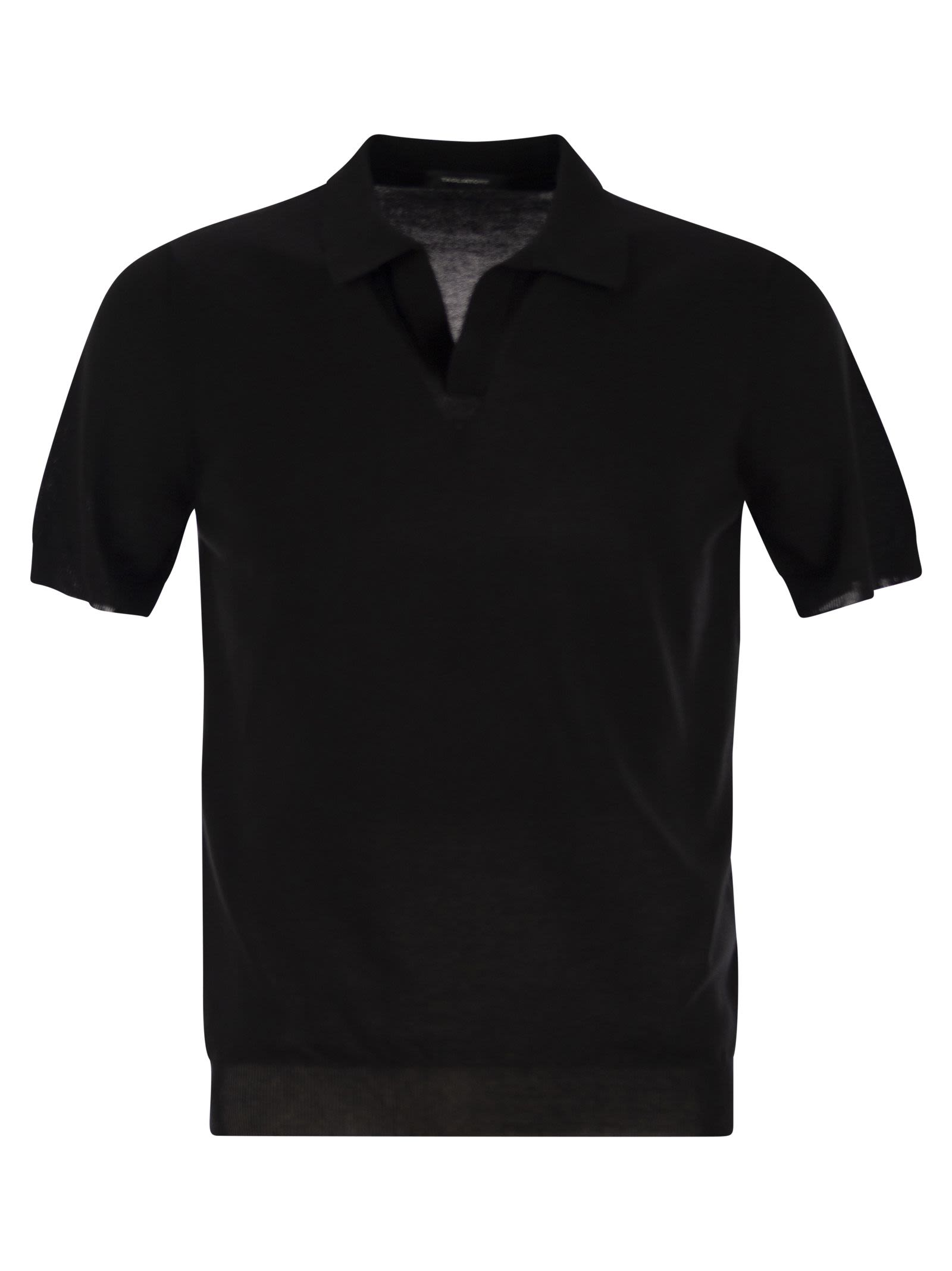 Tagliatore Men Basic Short-Sleeved Cotton Polo Shirt