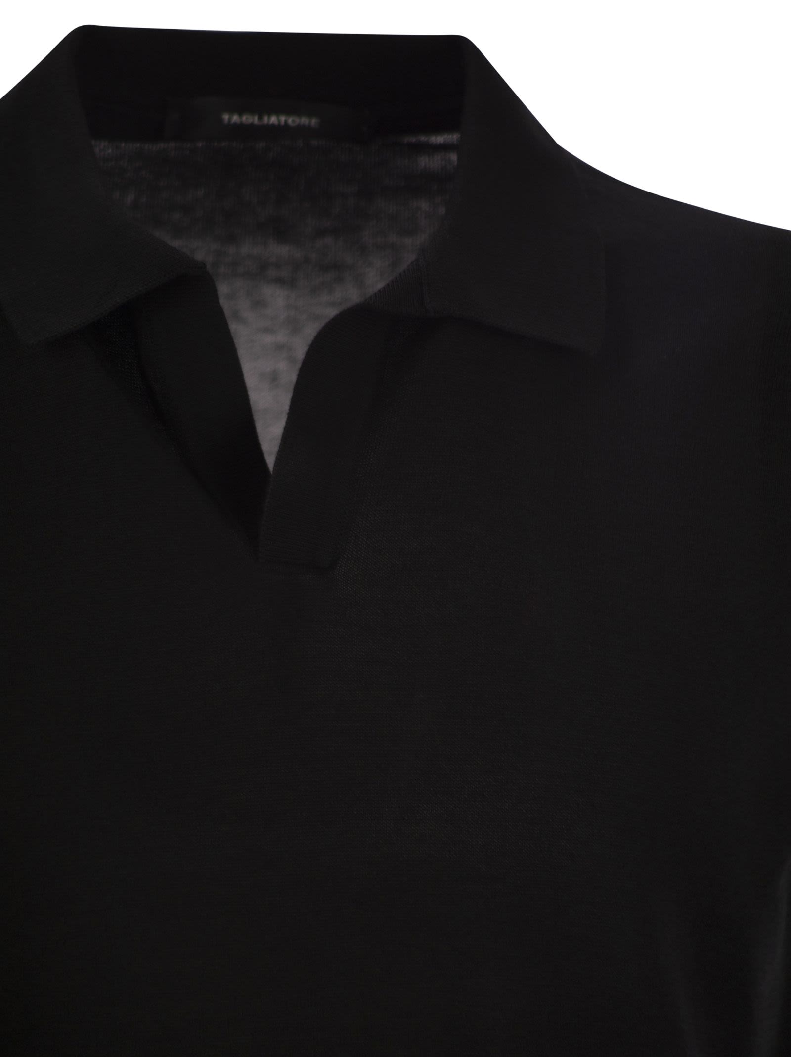 Tagliatore Men Basic Short-Sleeved Cotton Polo Shirt