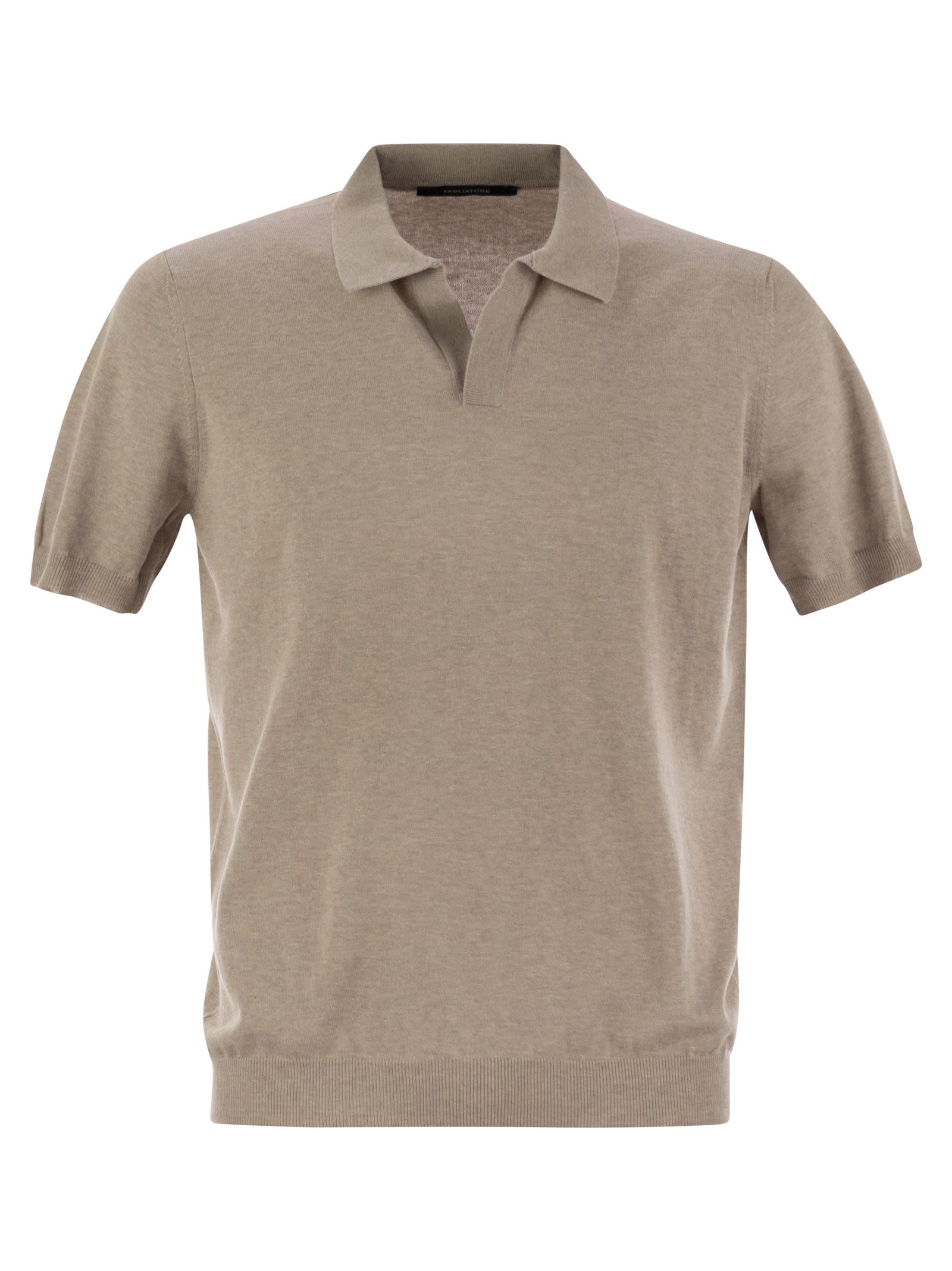 Tagliatore Men Basic Short-Sleeved Cotton Polo Shirt