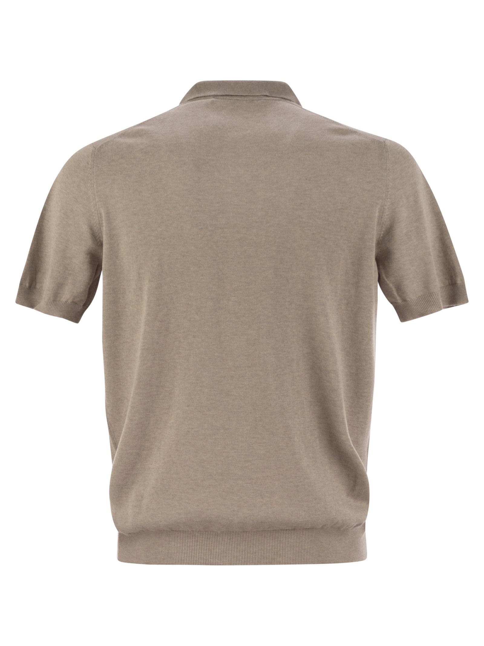 Tagliatore Men Basic Short-Sleeved Cotton Polo Shirt