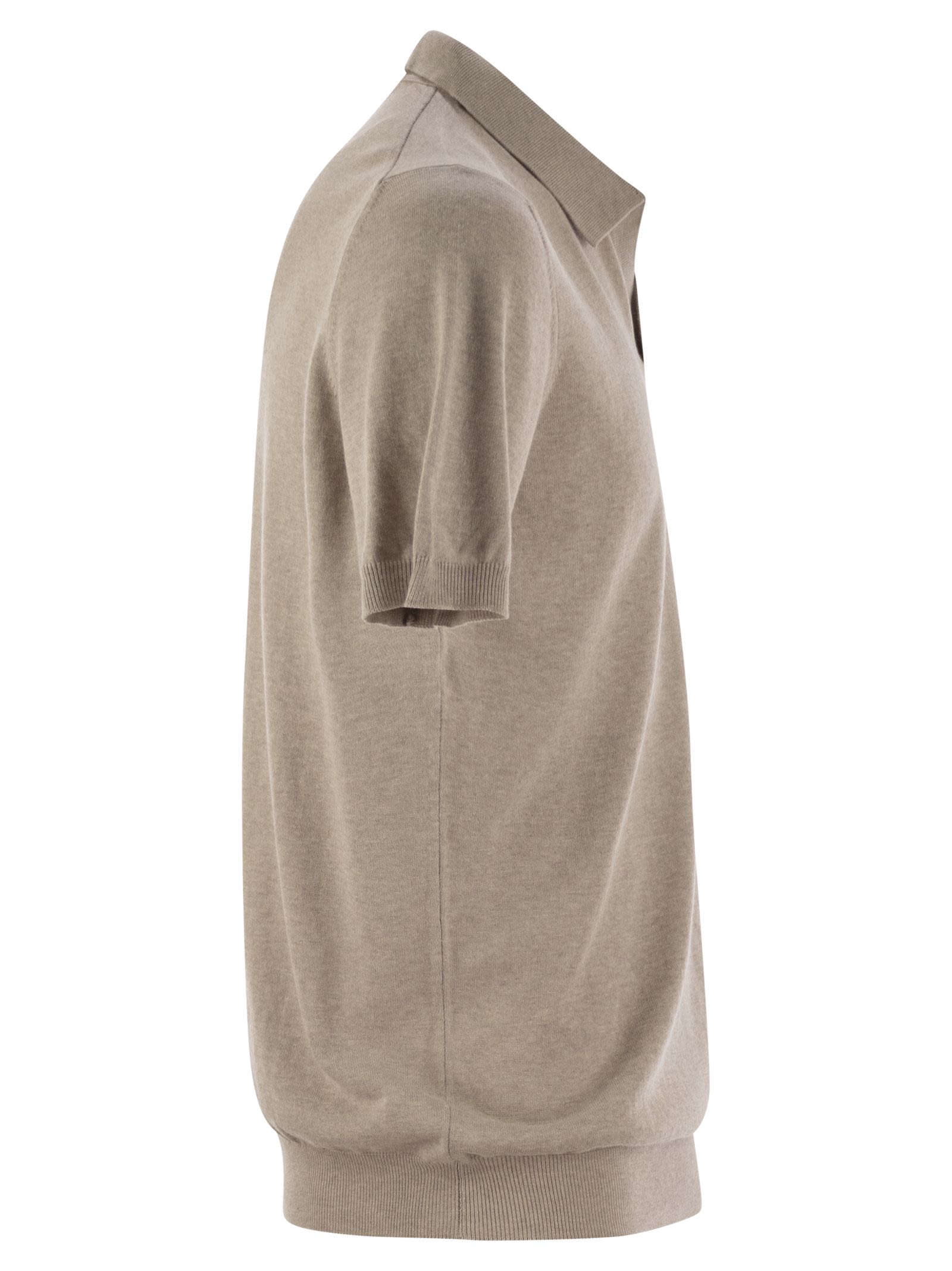 Tagliatore Men Basic Short-Sleeved Cotton Polo Shirt