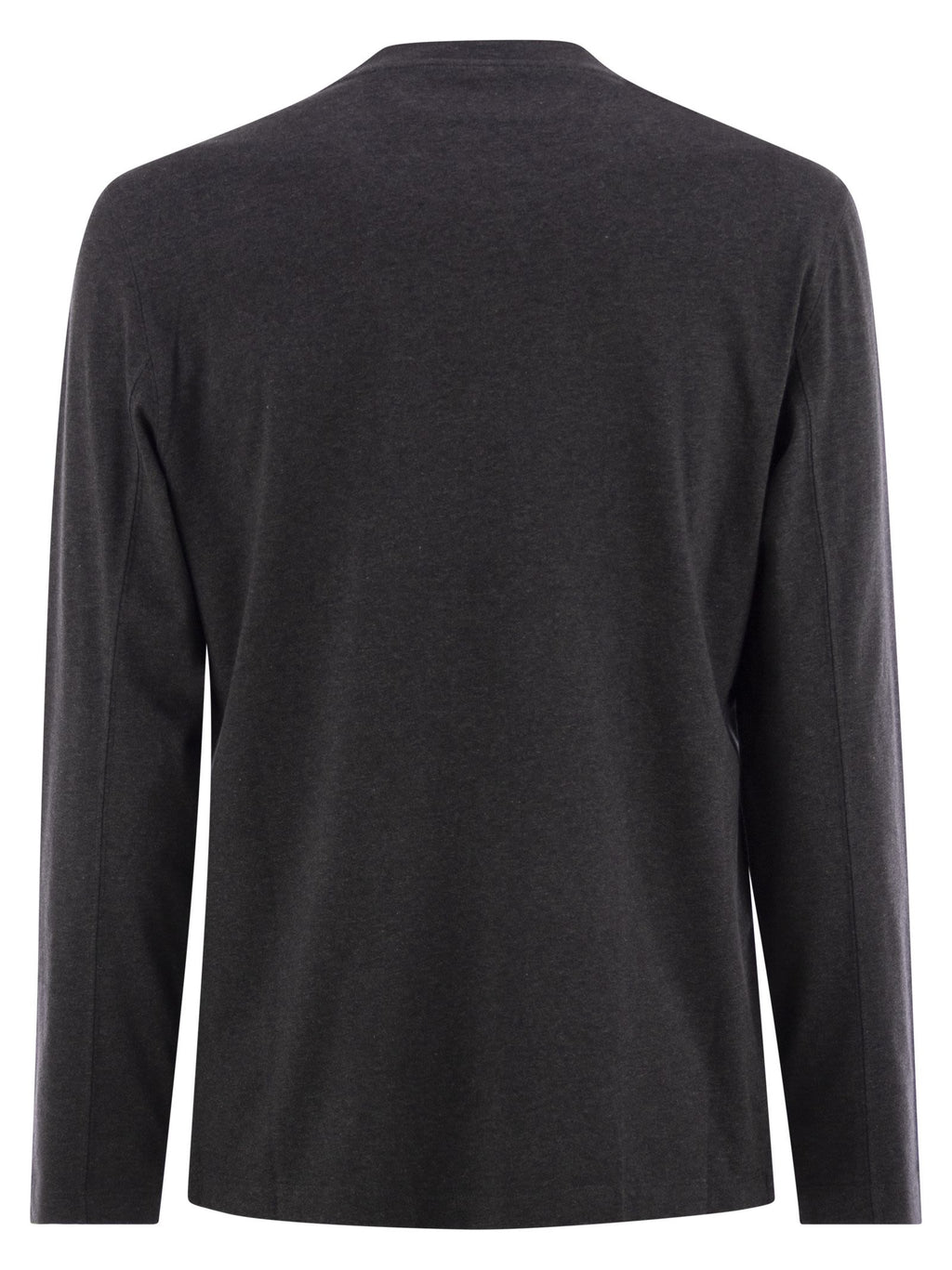 Brunello Cucinelli Men Crew-Neck Cotton Jersey T-Shirt With Long Sleeves