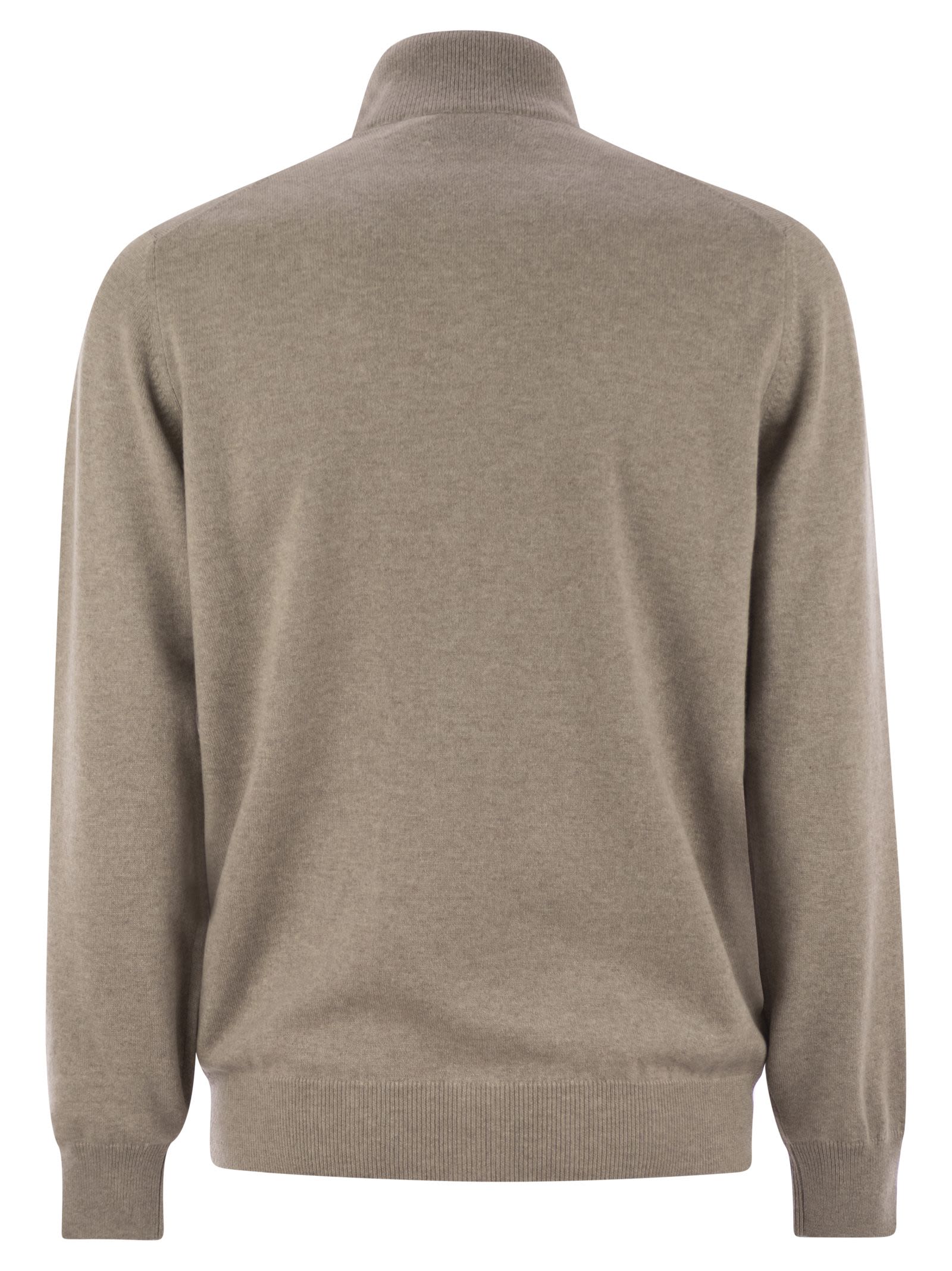 Brunello Cucinelli Men High-Necked Cashmere Cardigan With Zip