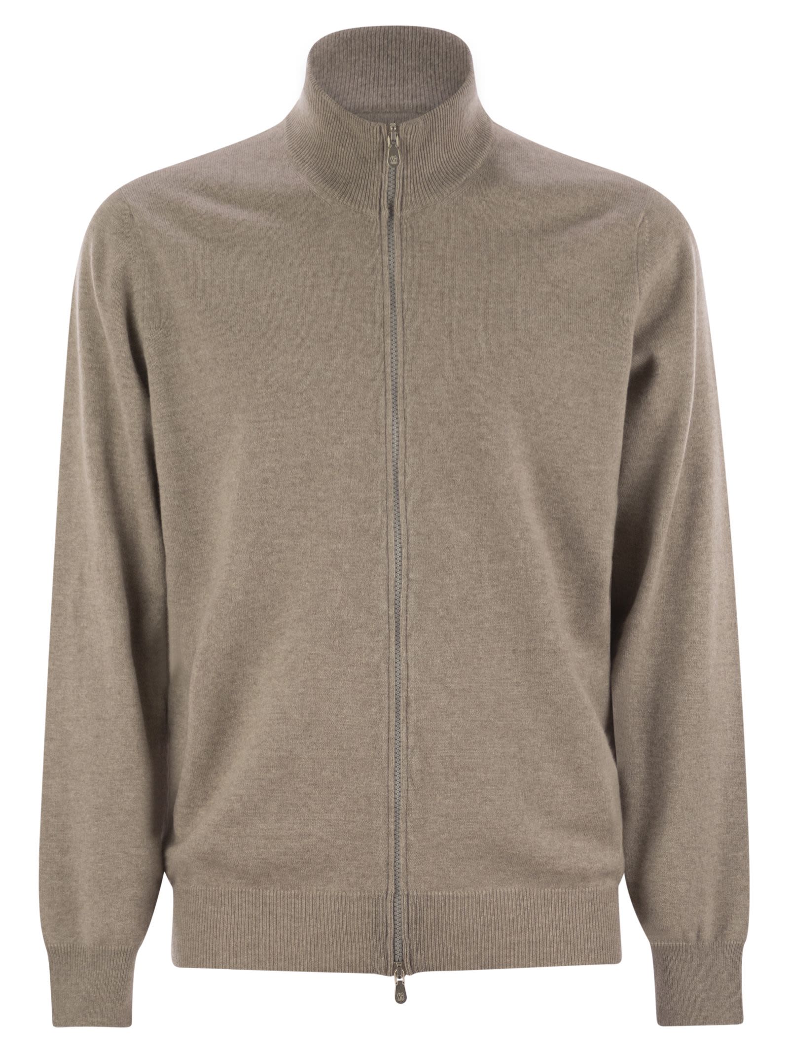 Brunello Cucinelli Men High-Necked Cashmere Cardigan With Zip