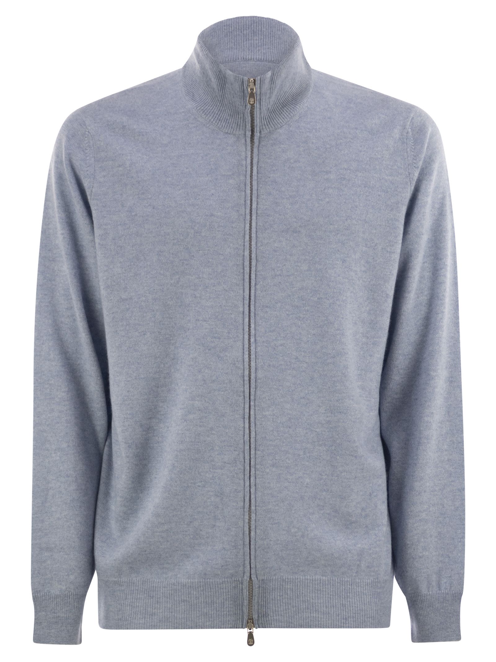 Brunello Cucinelli Men High-Necked Cashmere Cardigan With Zip