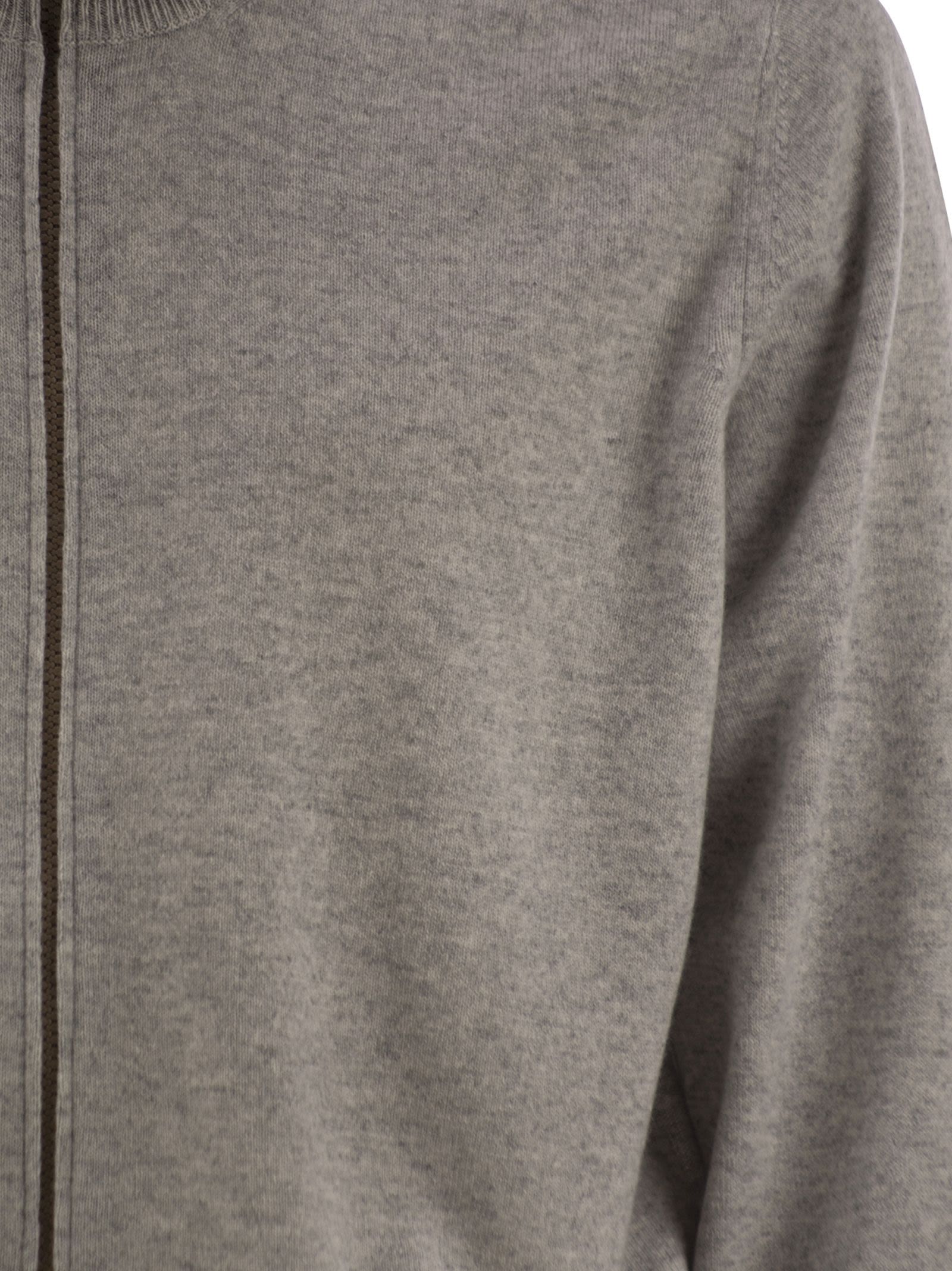 Brunello Cucinelli Men High-Necked Cashmere Cardigan With Zip