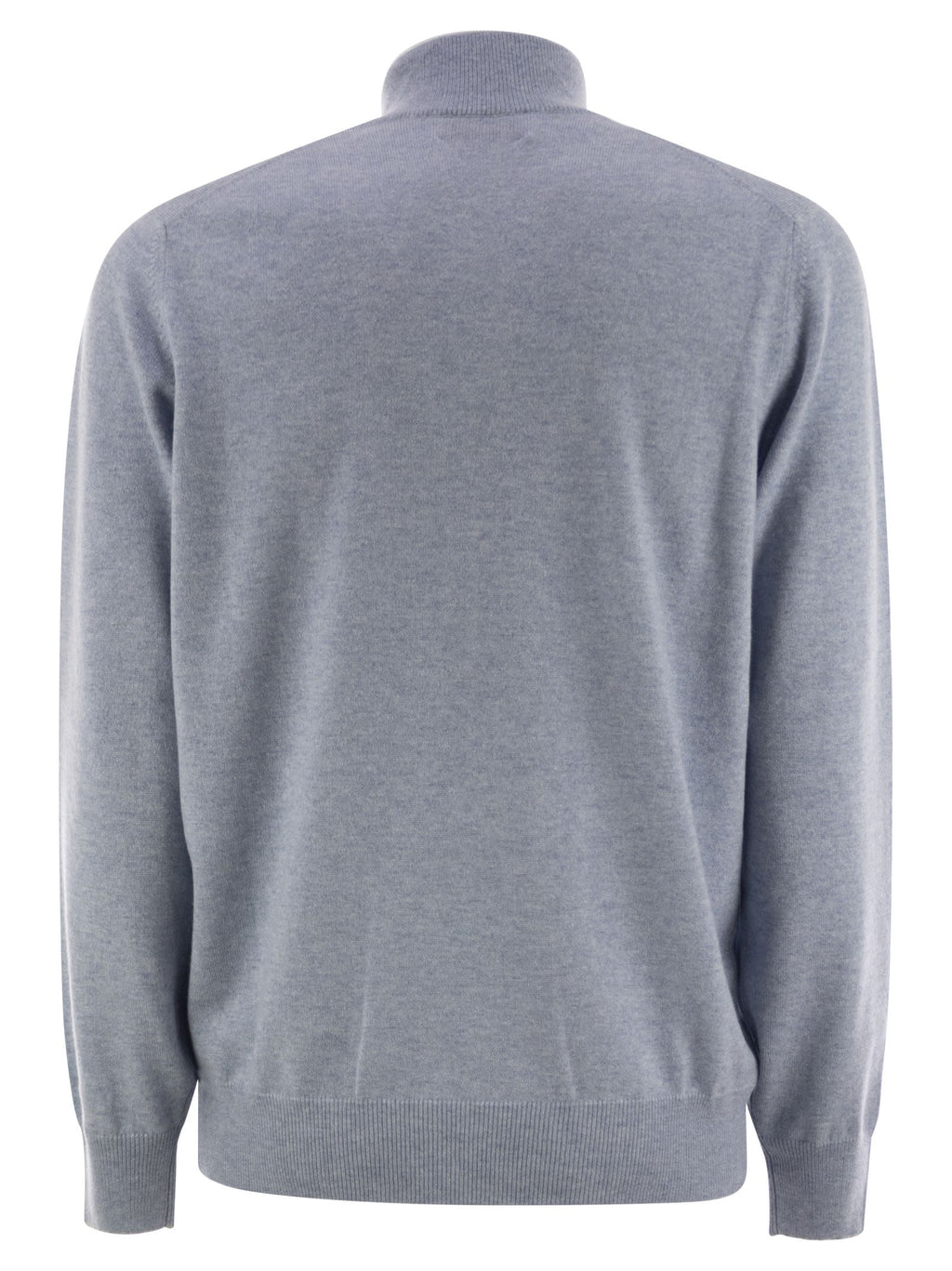 Brunello Cucinelli Men High-Necked Cashmere Sweater With Zip Opening