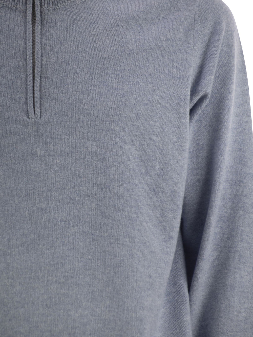 Brunello Cucinelli Men High-Necked Cashmere Sweater With Zip Opening