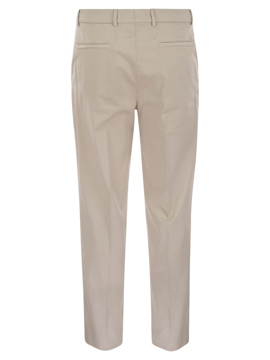 Brunello Cucinelli Men Garment-Dyed Leisure Fit Trousers In American Pima Comfort Cotton With Pleats