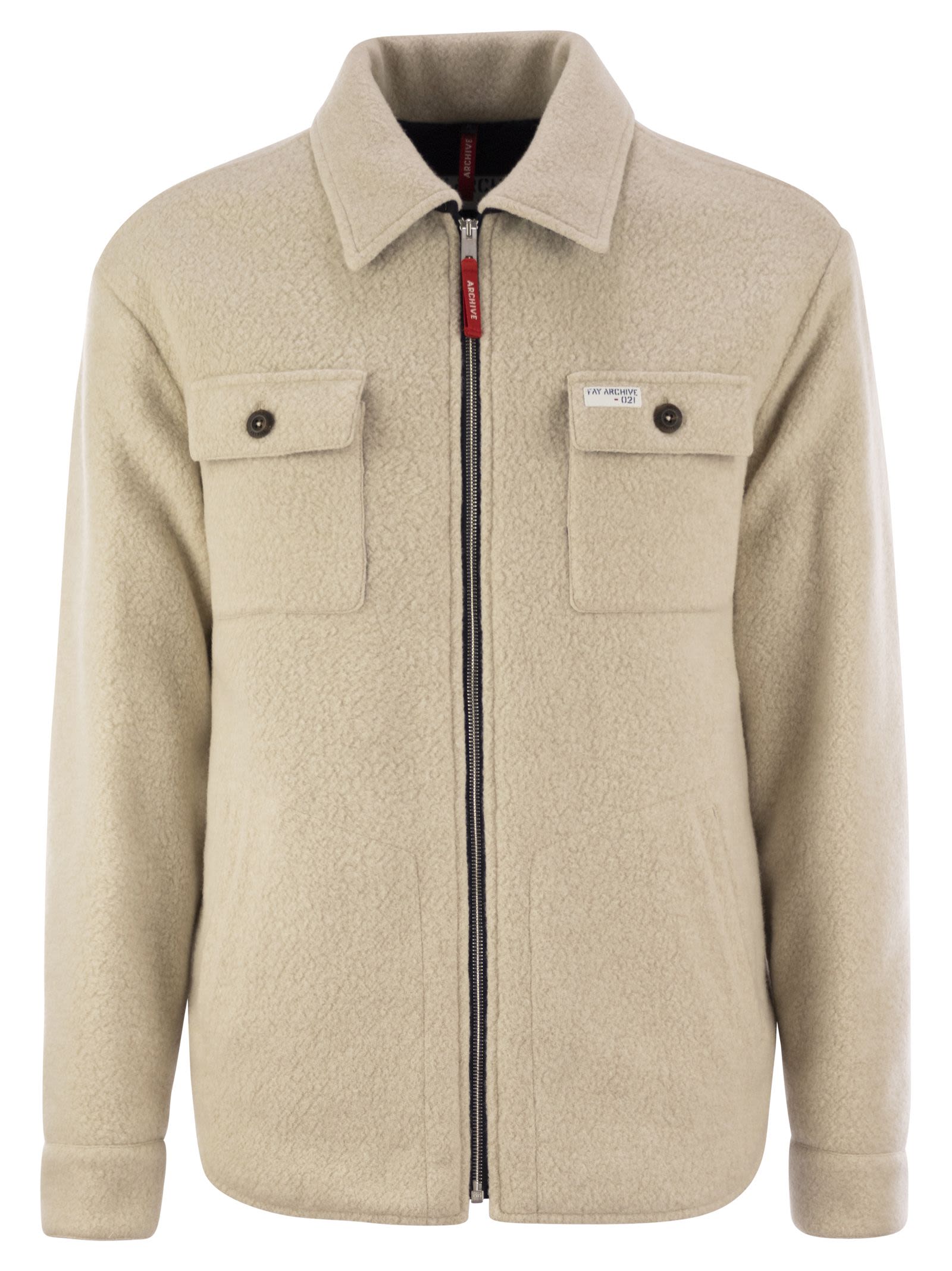 Fay Men Wool Over Shirt - Fay Archive