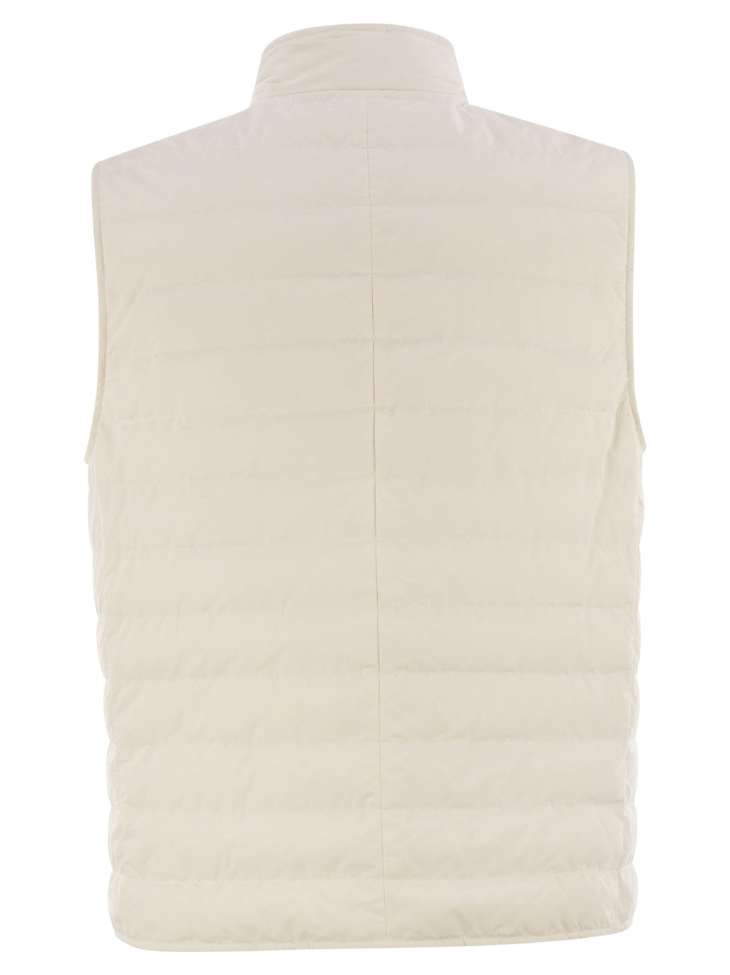 Brunello Cucinelli Men Lightweight Sleeveless Down Jacket In Water-Repellent Microfibre