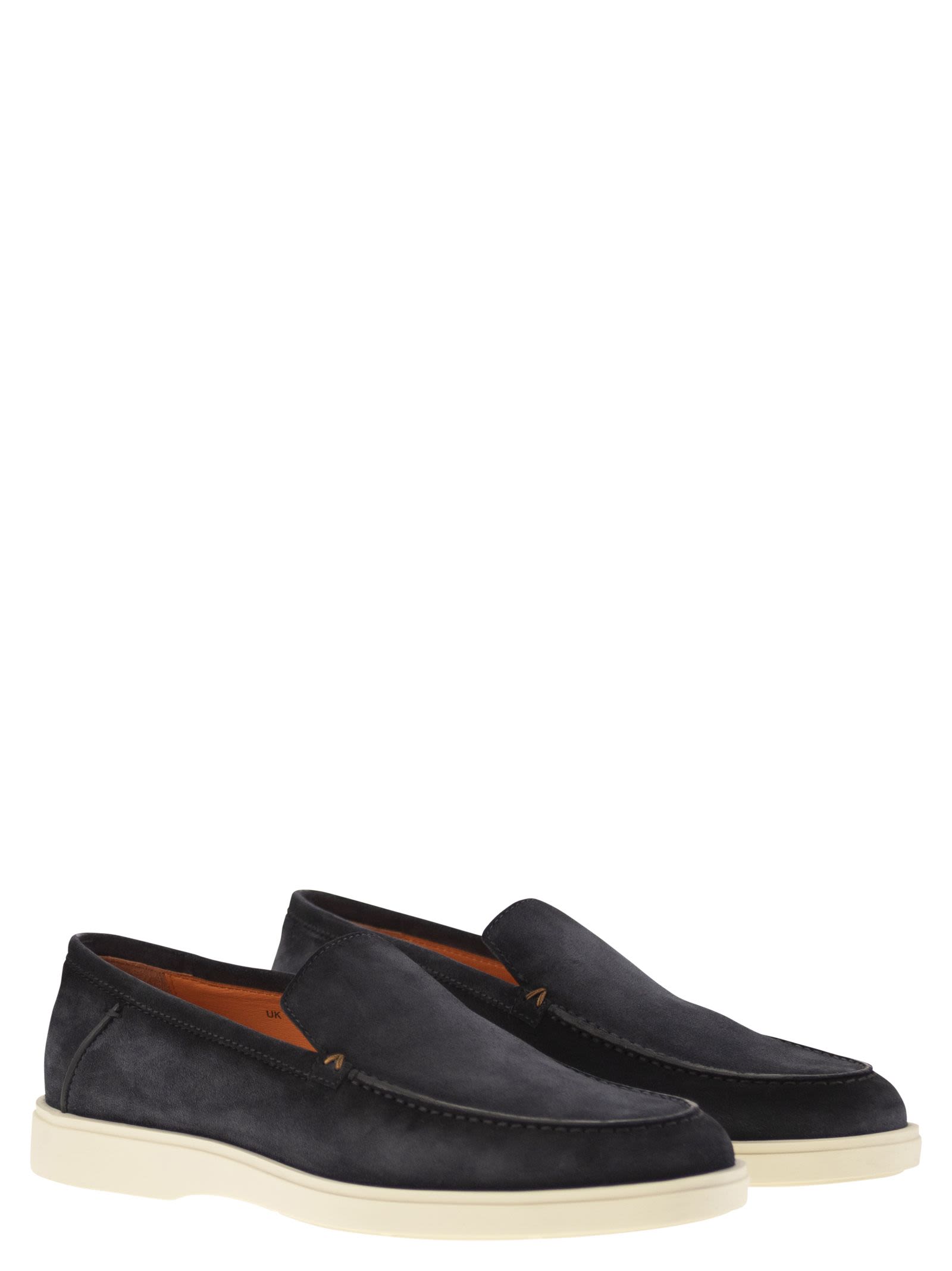 Santoni Men Suede Moccasin