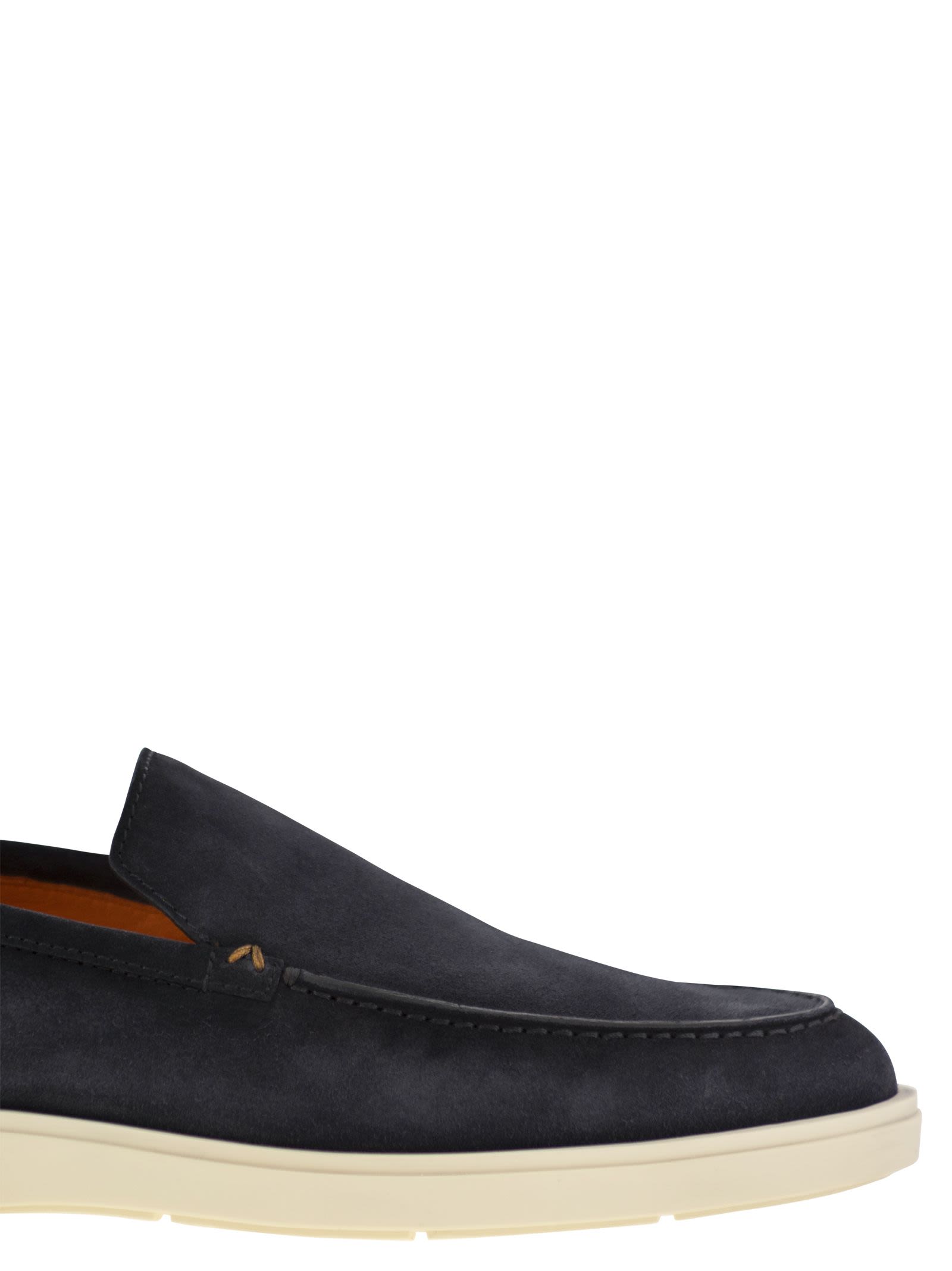 Santoni Men Suede Moccasin
