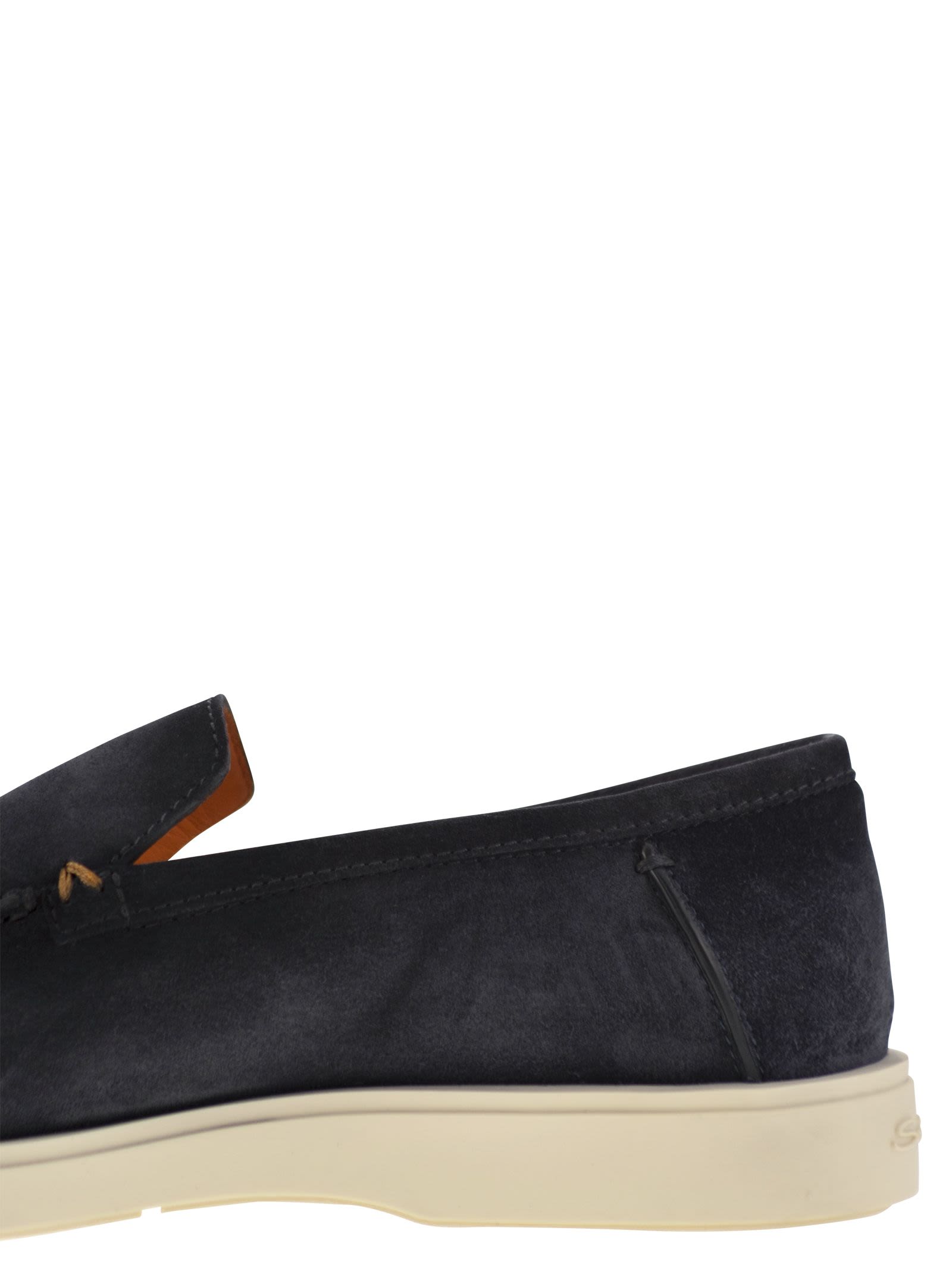 Santoni Men Suede Moccasin