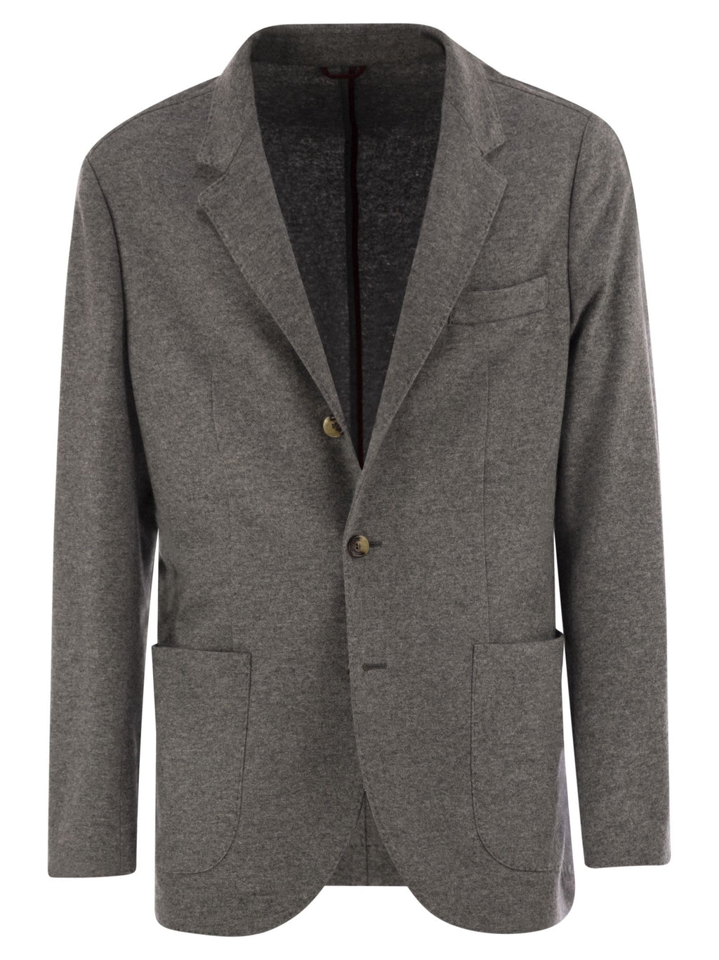 Brunello Cucinelli Men Cashmere Jersey Blazer With Patch Pockets