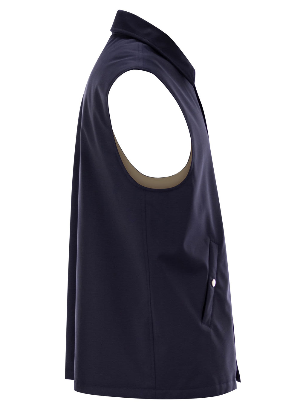 Brunello Cucinelli Men Sleeveless Jacket In Virgin Wool