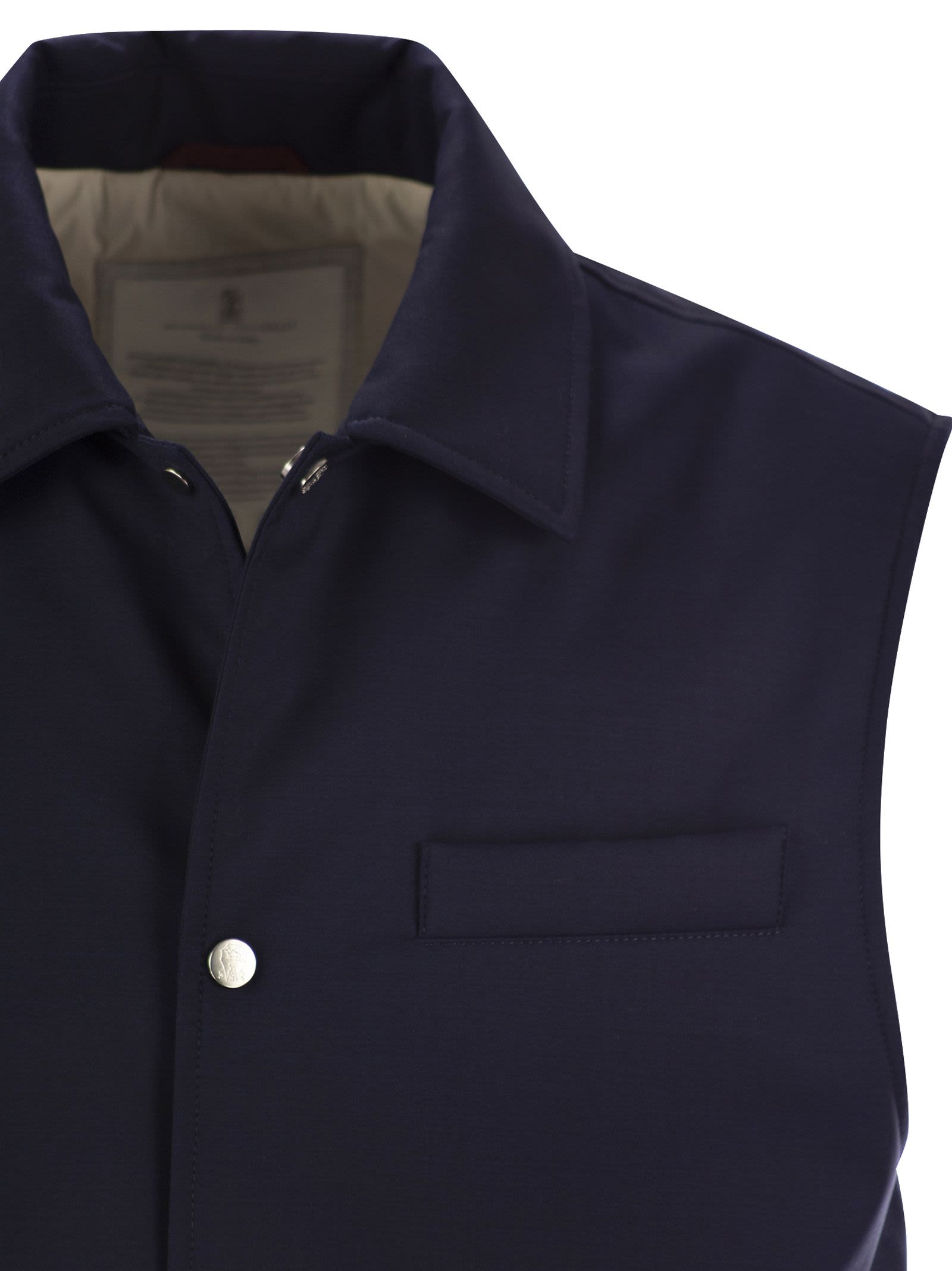 Brunello Cucinelli Men Sleeveless Jacket In Virgin Wool