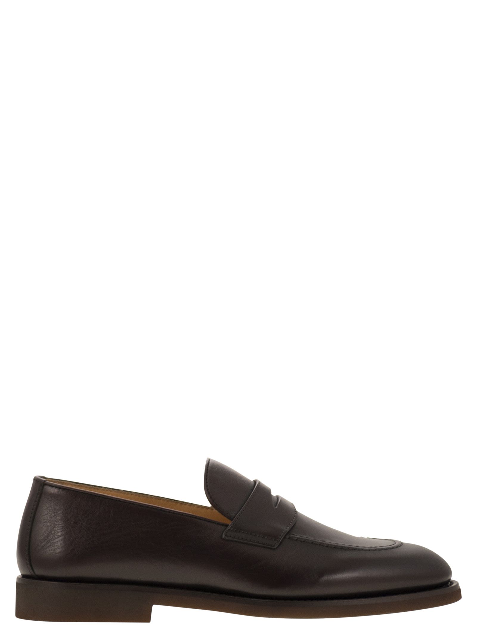 Brunello Cucinelli Men Calfskin Penny Loafer