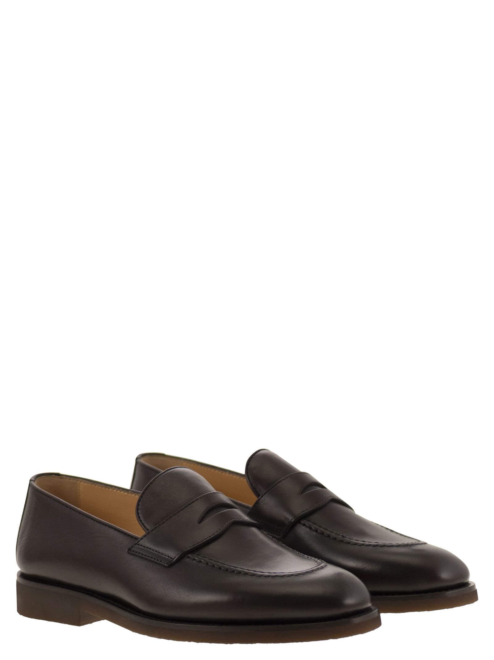 Brunello Cucinelli Men Calfskin Penny Loafer