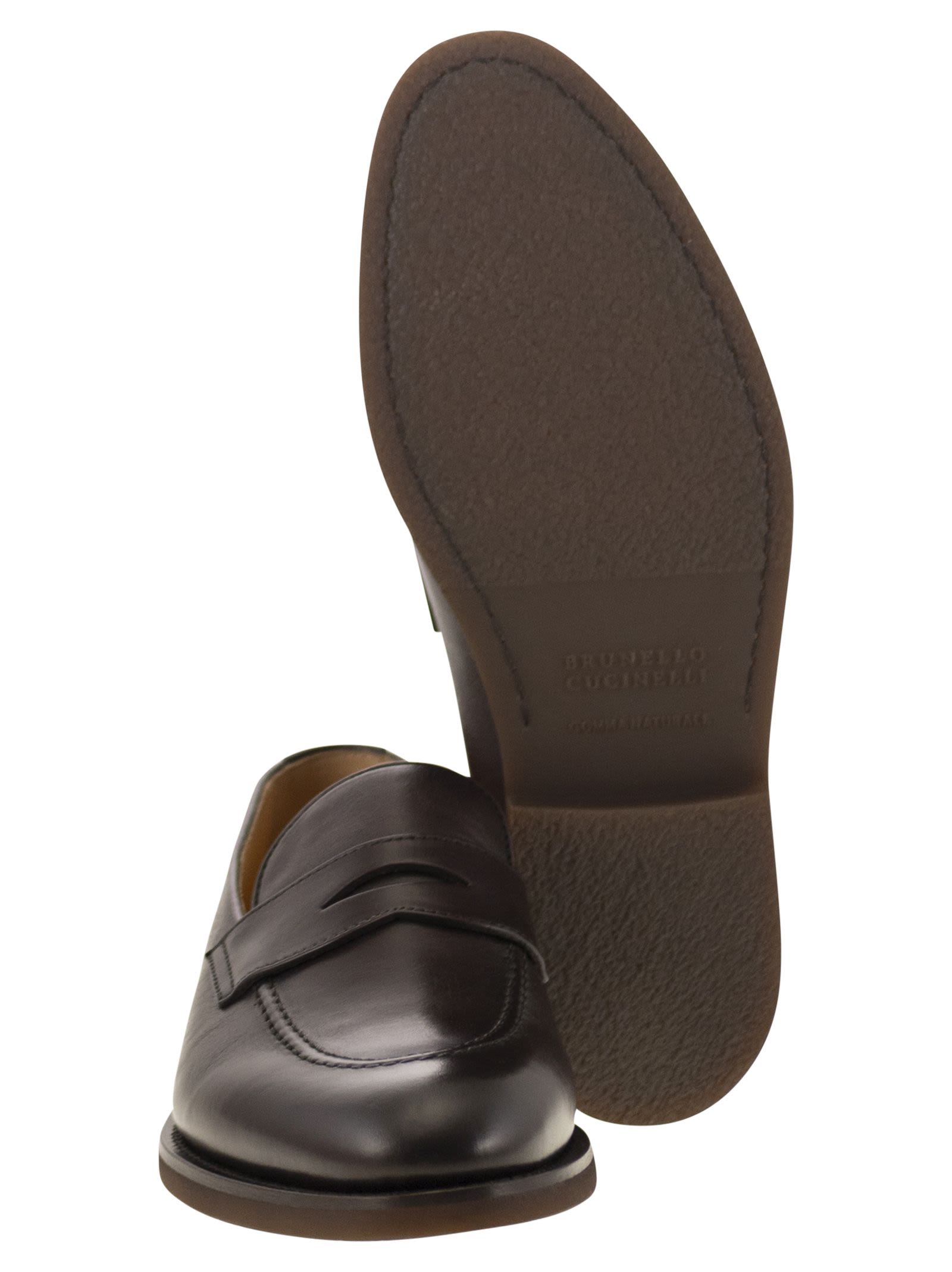 Brunello Cucinelli Men Calfskin Penny Loafer