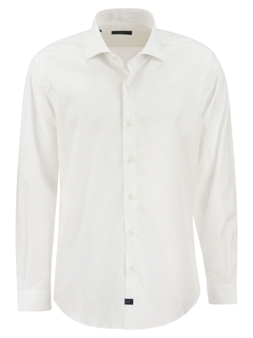 Fay Men Stretch French Collar Shirt