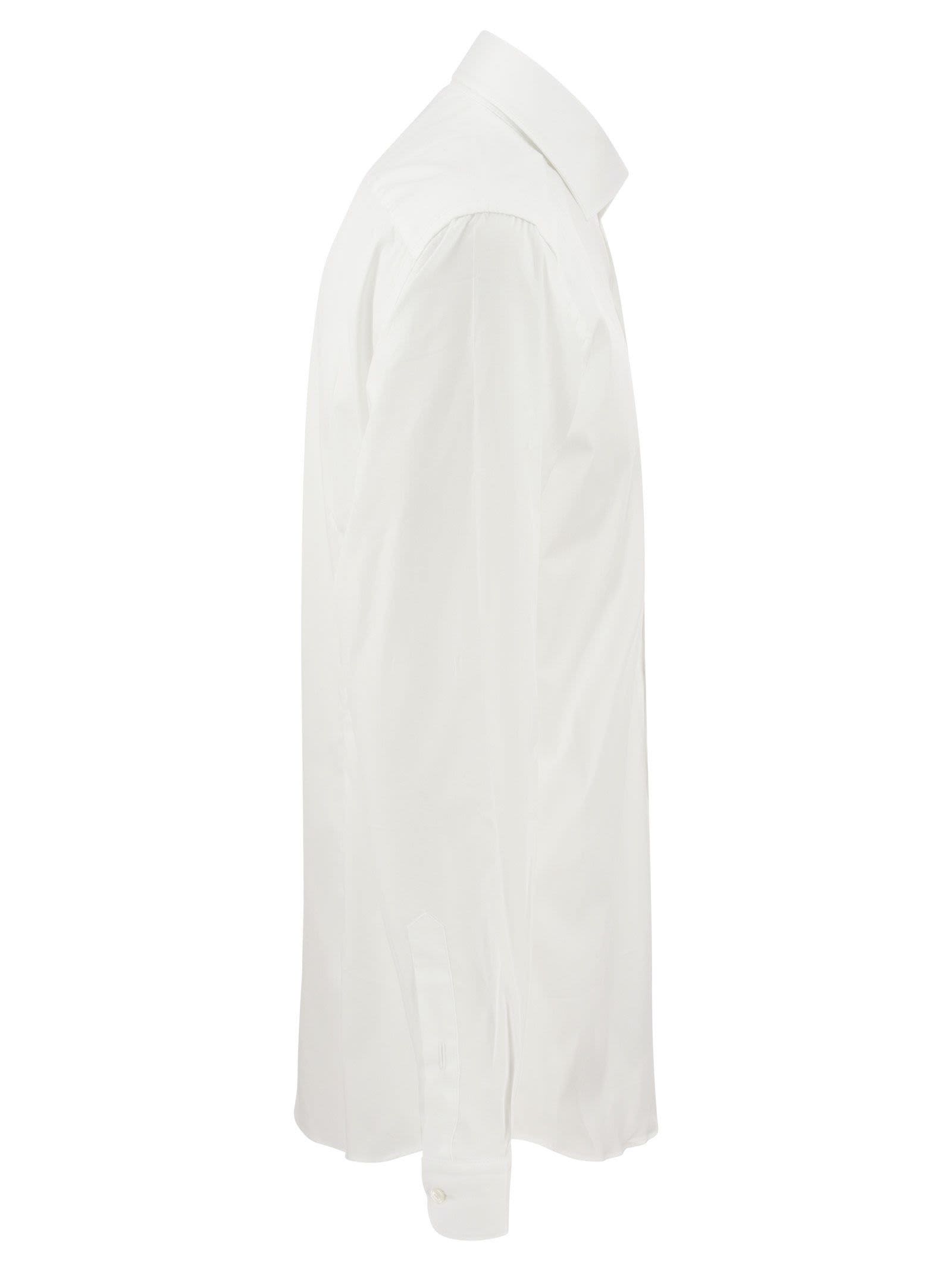 Fay Men Stretch French Collar Shirt