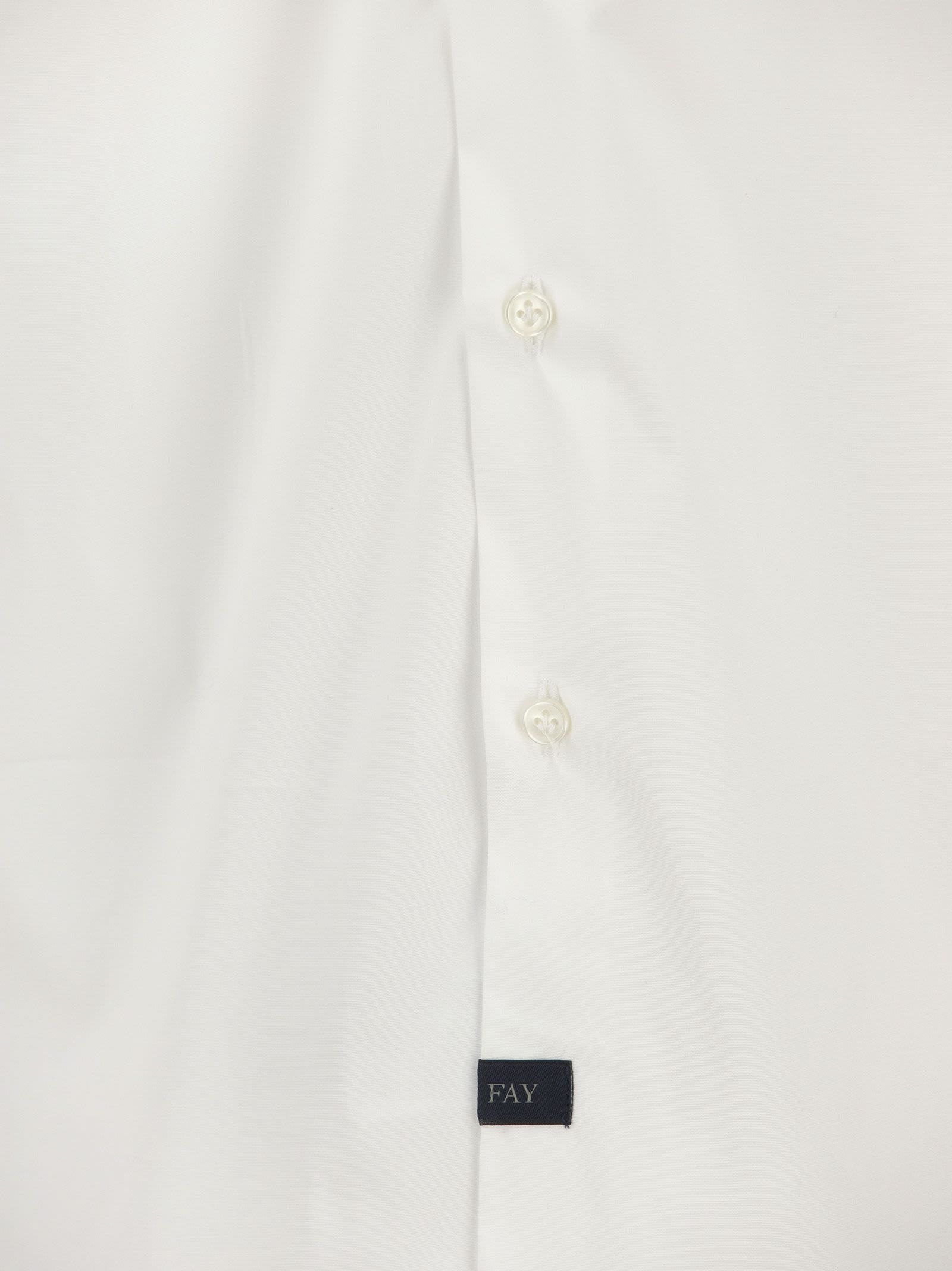 Fay Men Stretch French Collar Shirt