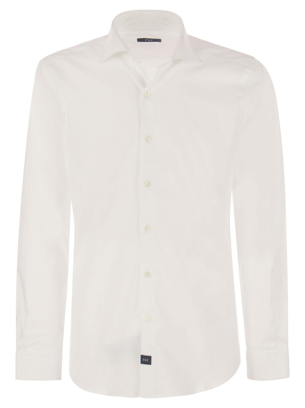 Fay Men Stretch French Collar Shirt