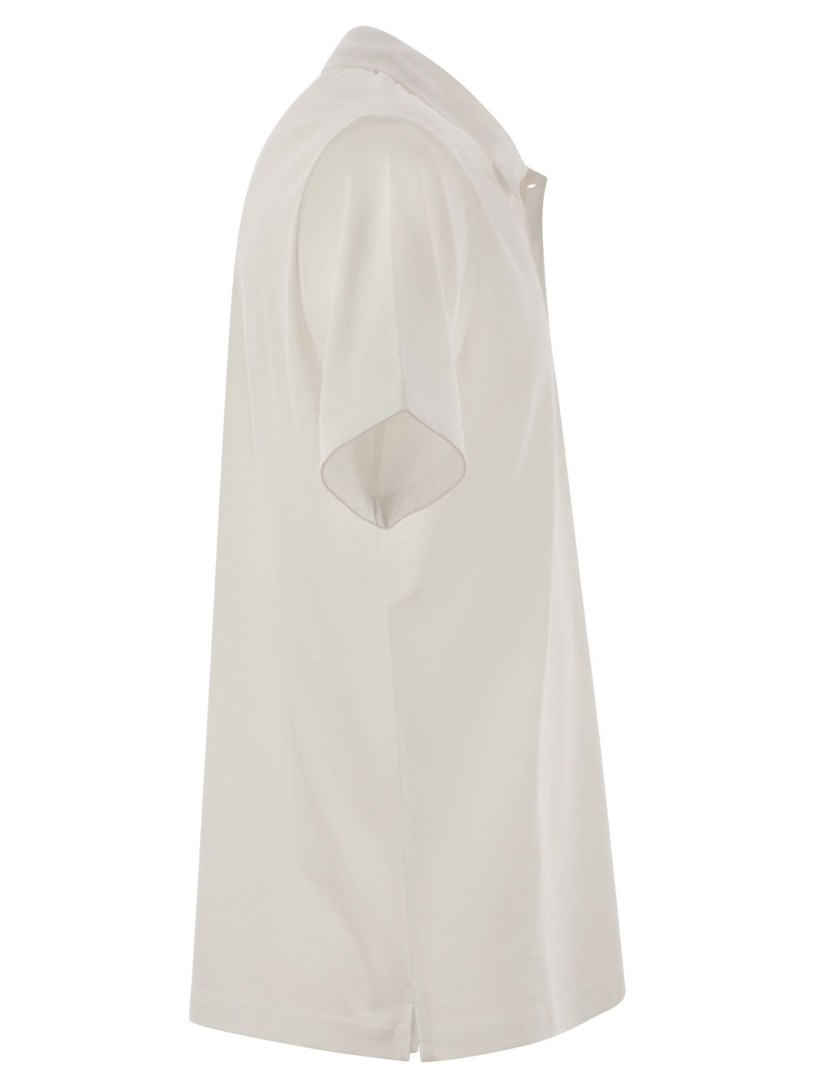 Fay Men Short-Sleeved Cotton Polo Shirt