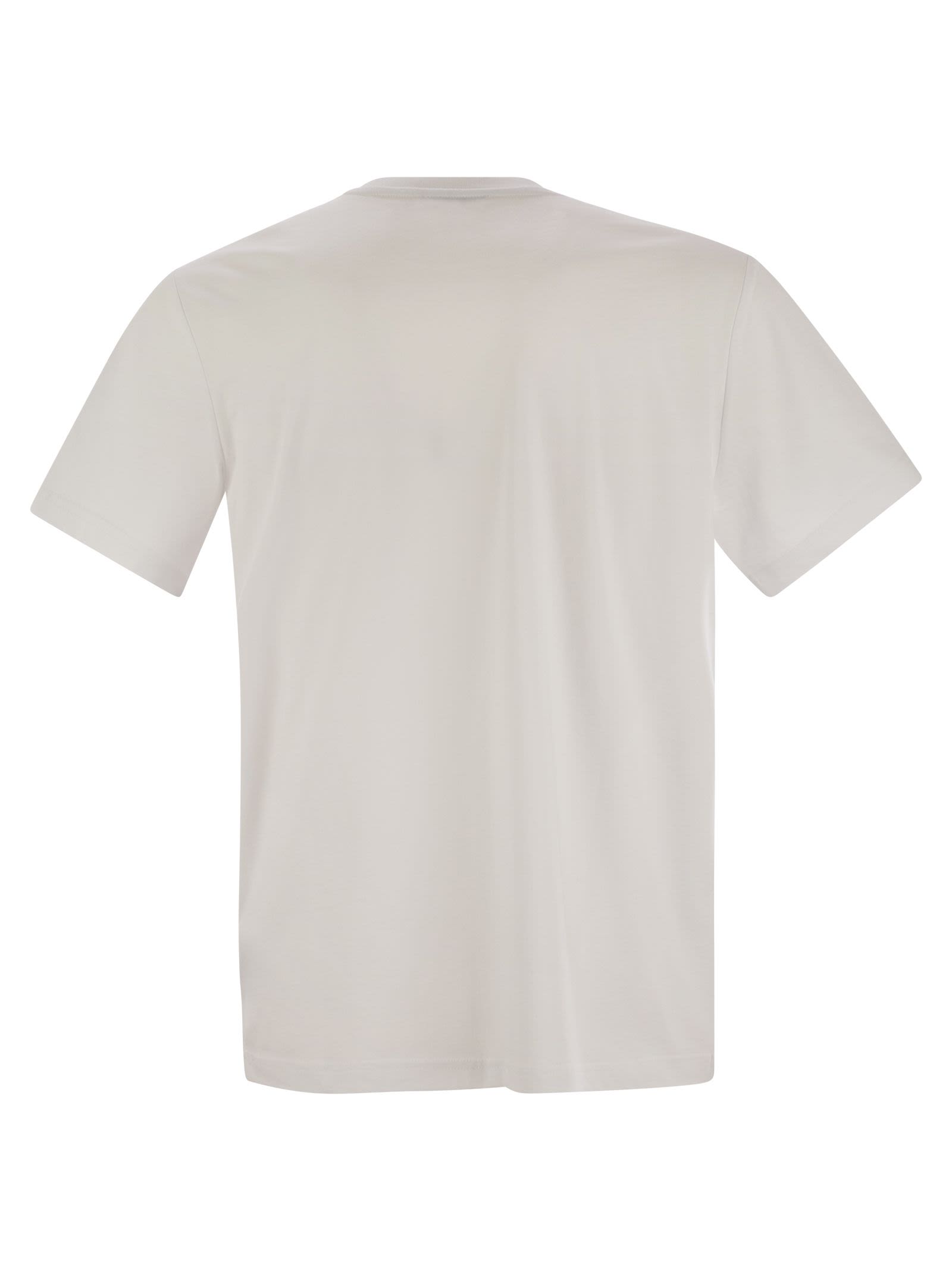 Fay Men Cotton T-Shirt With Pocket
