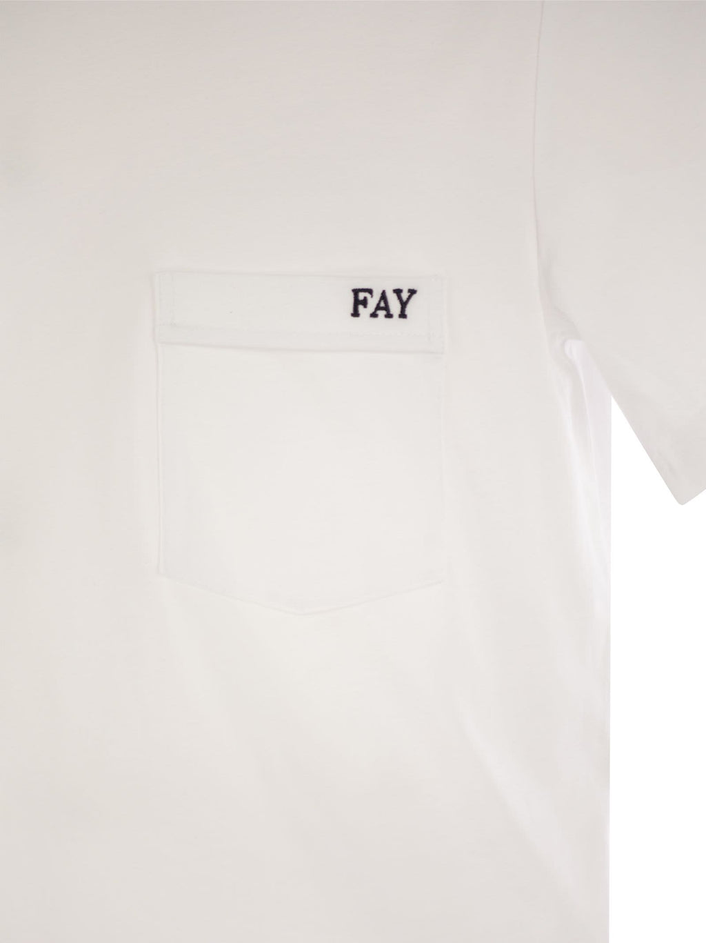 Fay Men Cotton T-Shirt With Pocket