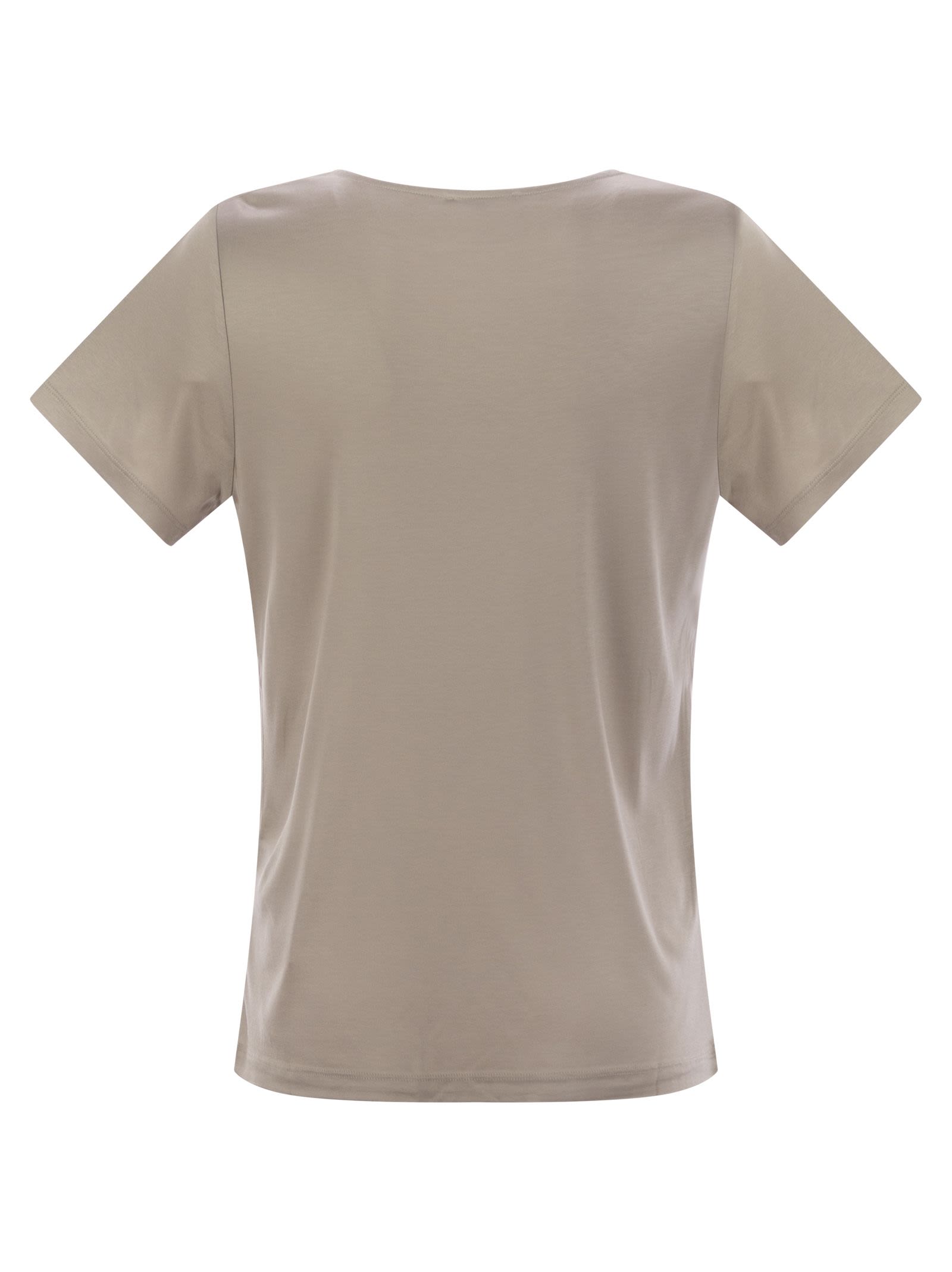 Fay Women Jersey T-Shirt With Boat Neckline