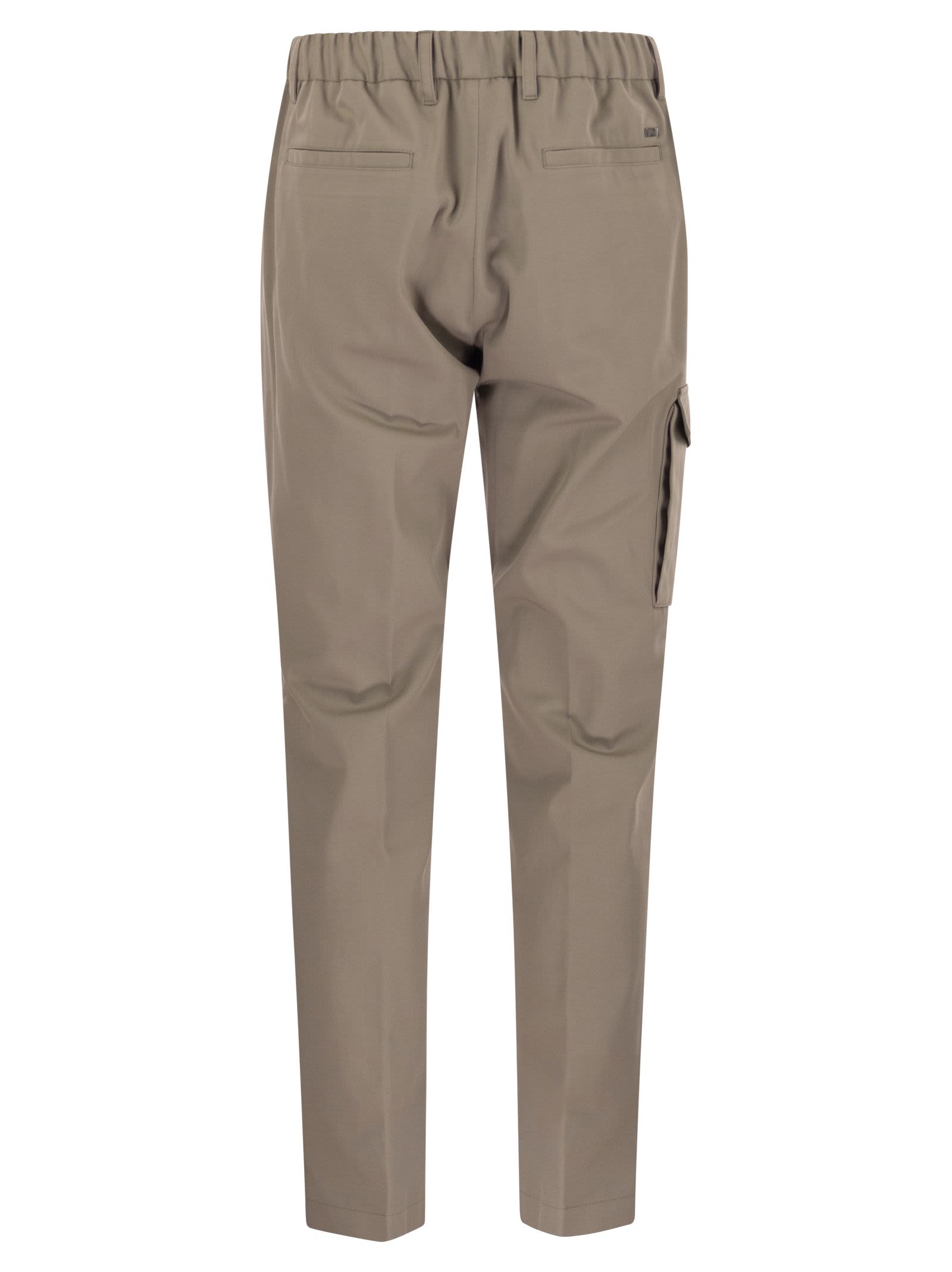 Herno Men Pure Cotton Resort Cargo Trousers