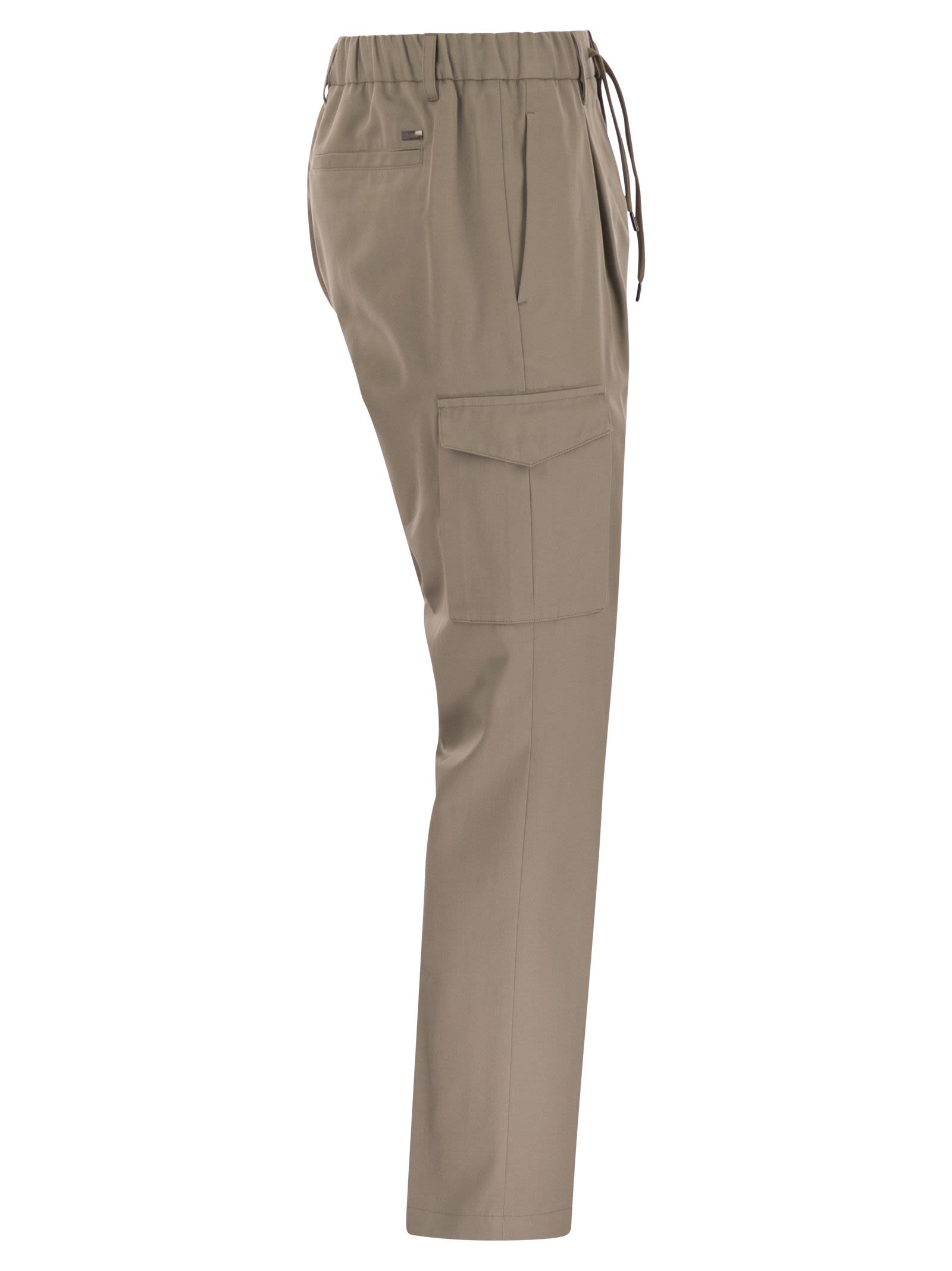 Herno Men Pure Cotton Resort Cargo Trousers