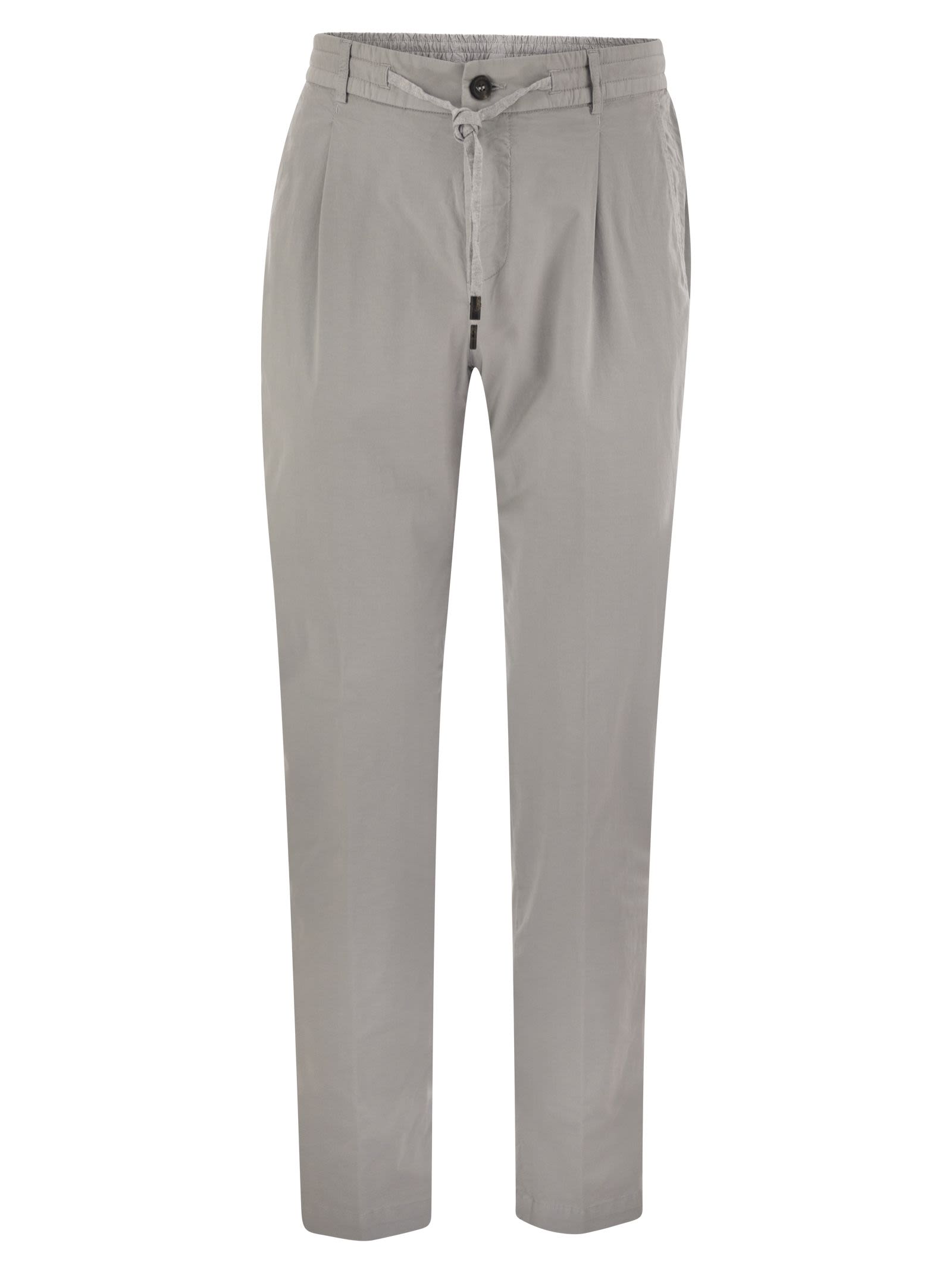 Peserico Men Stretch Cotton Gabardine Jogger